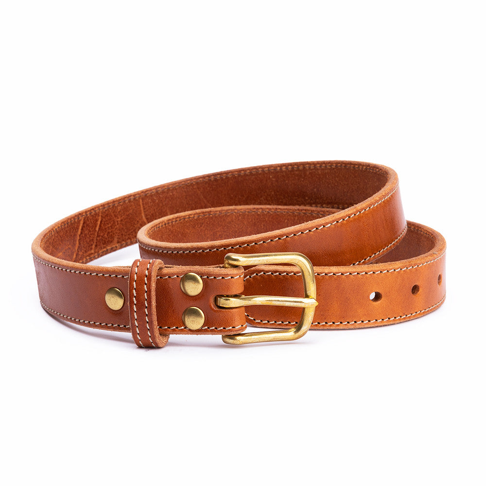 Traditional Stitched Antique Saddle Belt