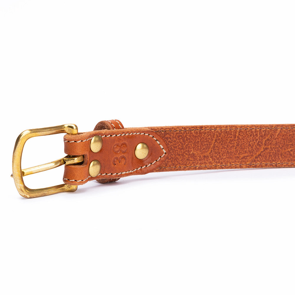 Traditional Stitched Antique Saddle Belt