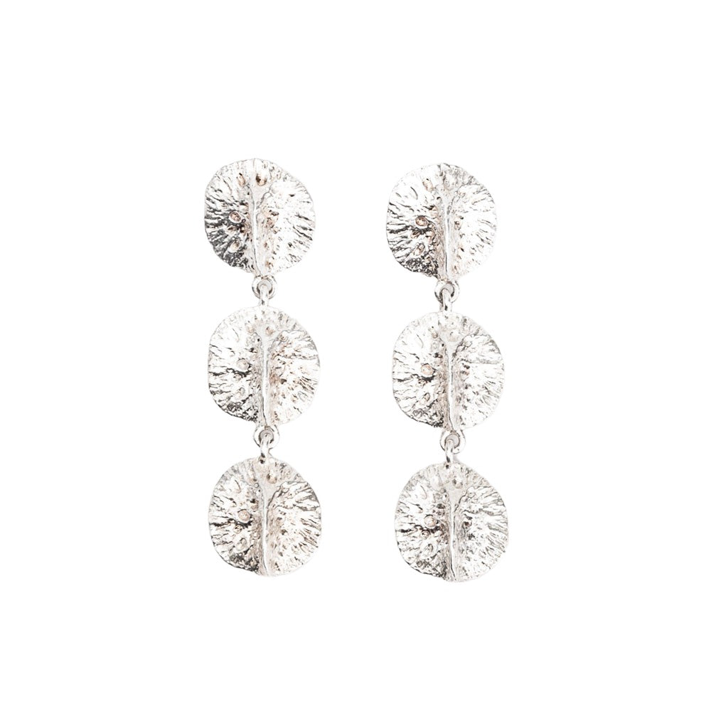 Triple Alligator Scute Earrings