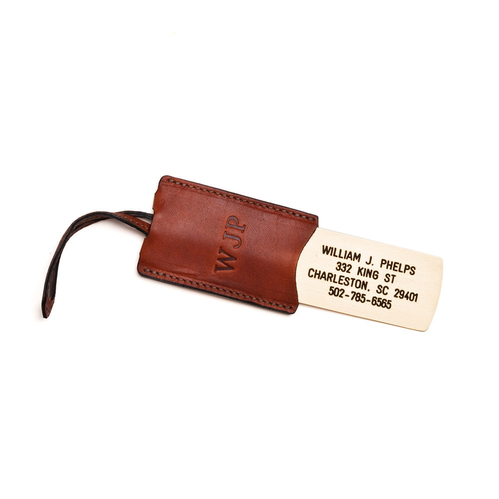 Luggage Tag in Solid Brass