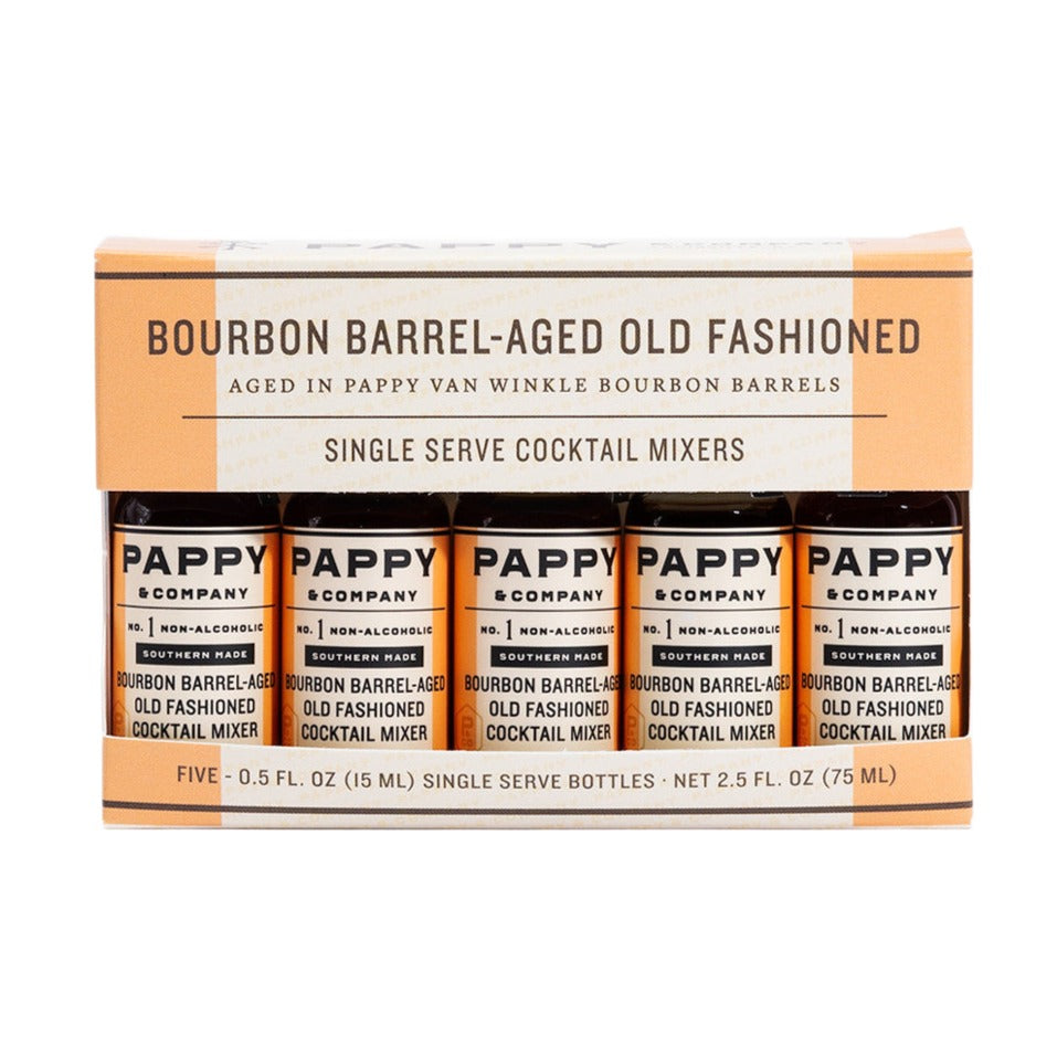 Pappy Van Winkle Bourbon Barrel-Aged Old Fashioned Mix: Single Serve 5-Pack