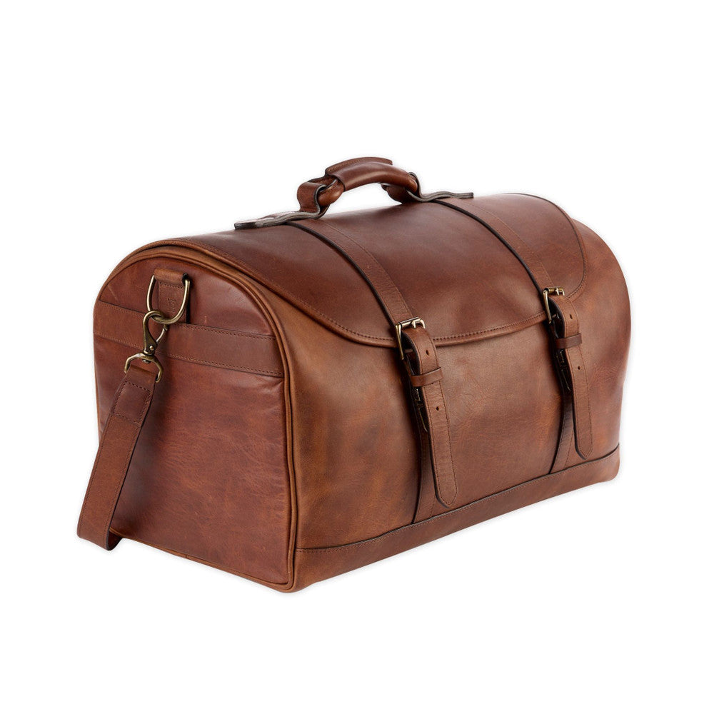 Leather Weekender Duffel Bag