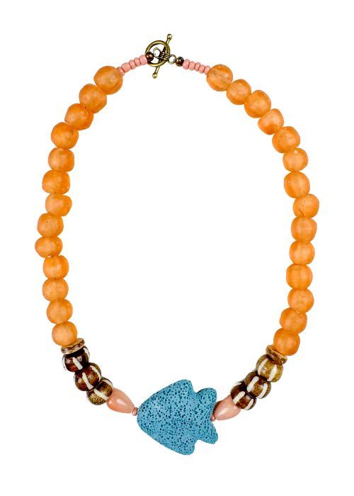 Classic Fish Necklace | Coral Blush