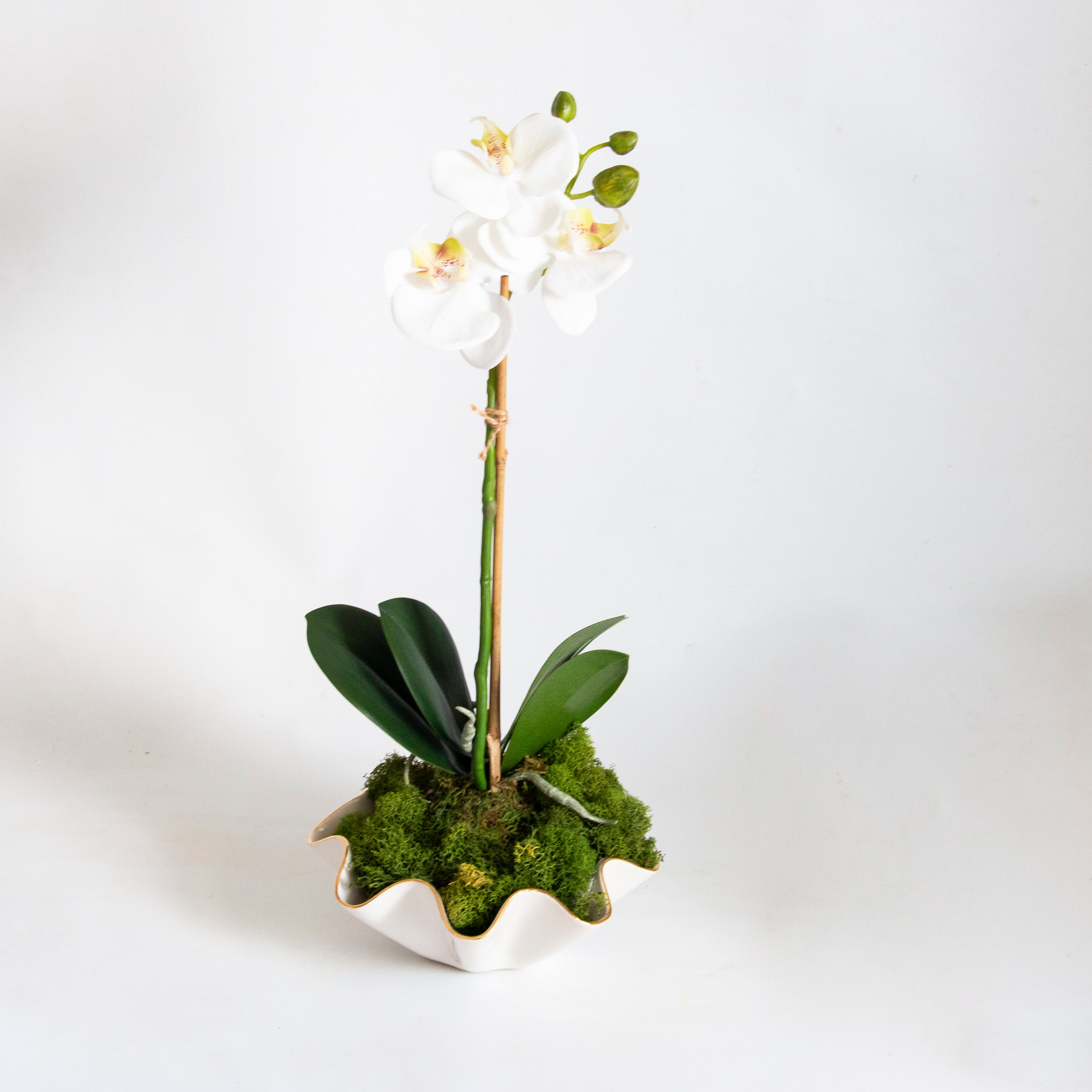 15" Faux Orchid Drop-In