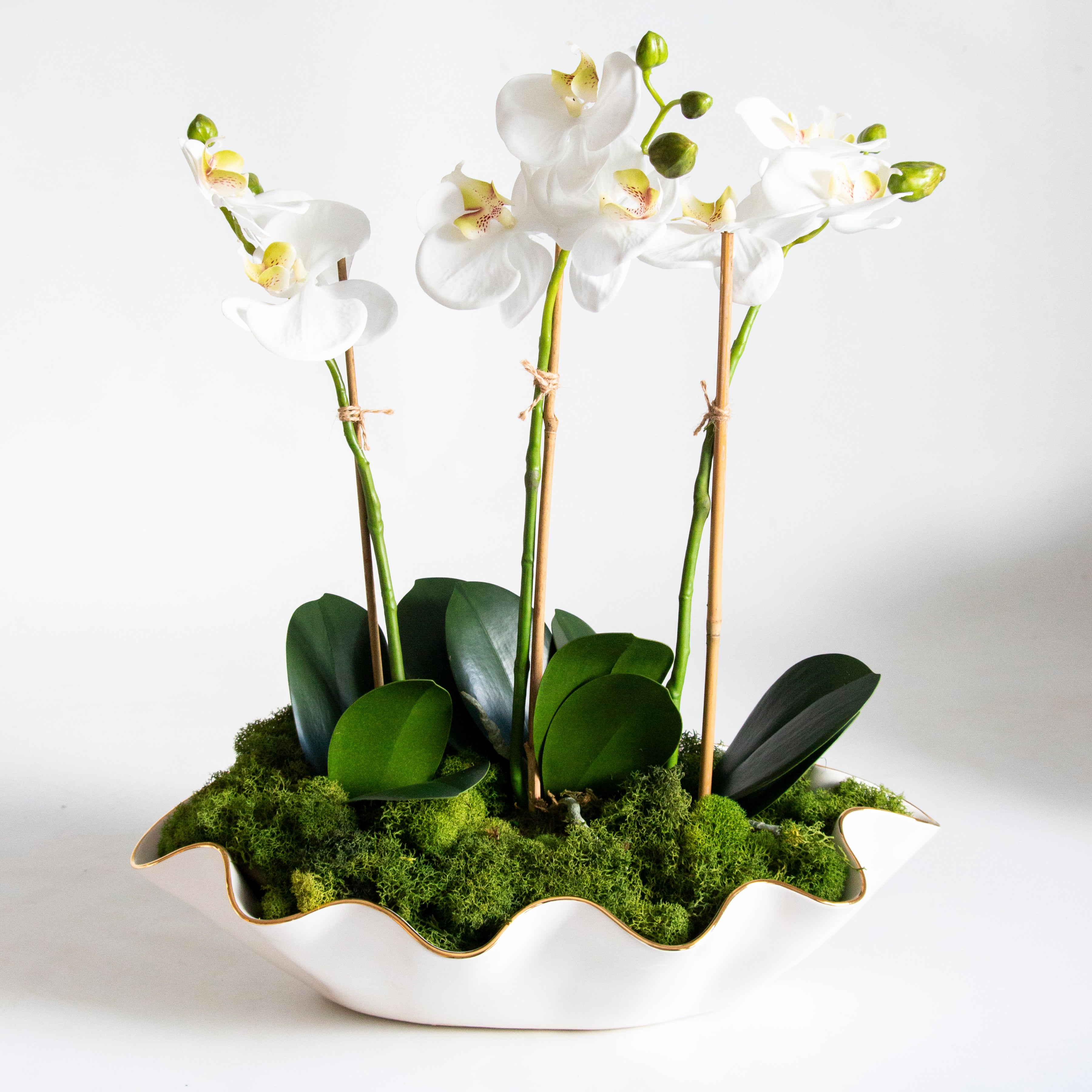 15" Faux Orchid Drop-In