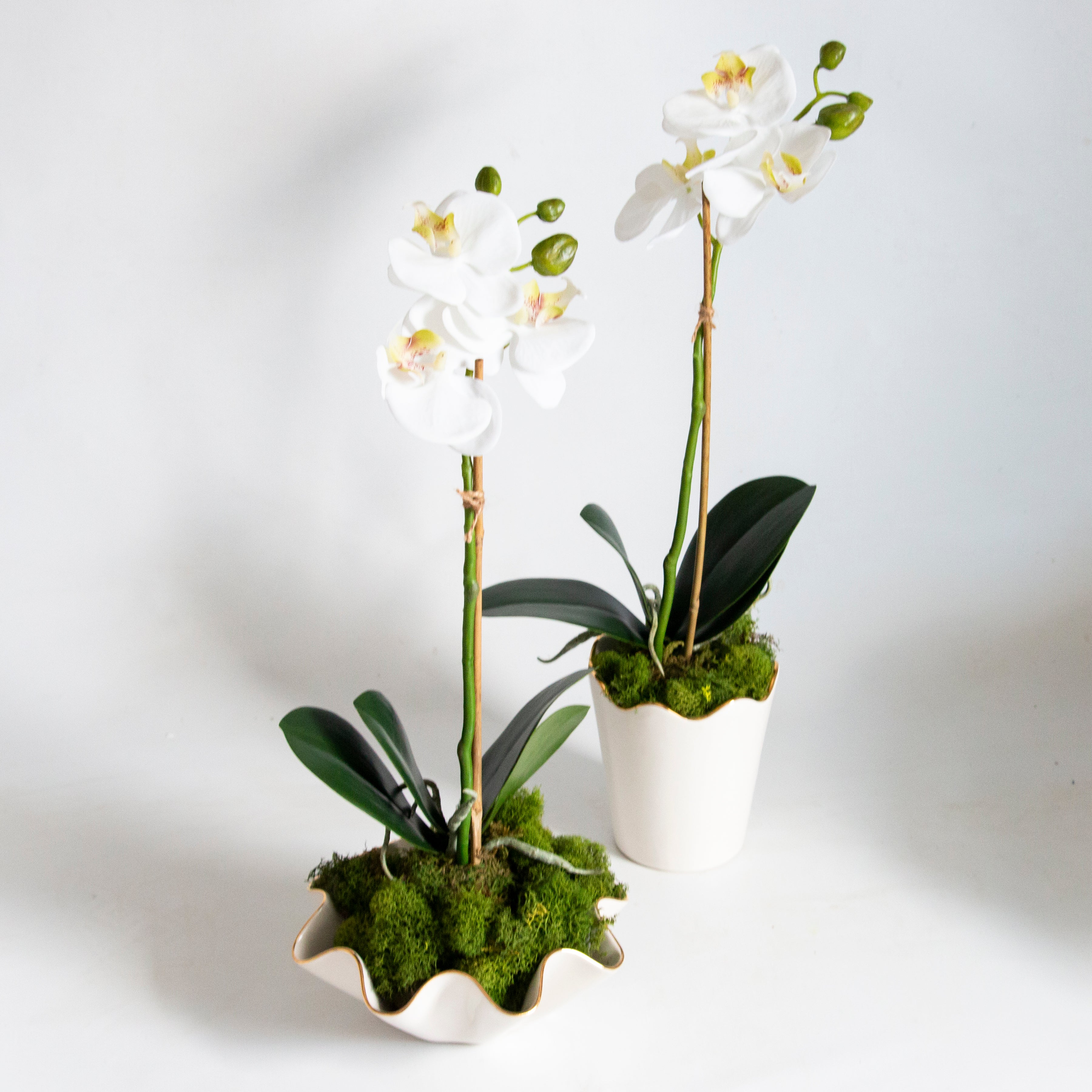 15" Faux Orchid Drop-In