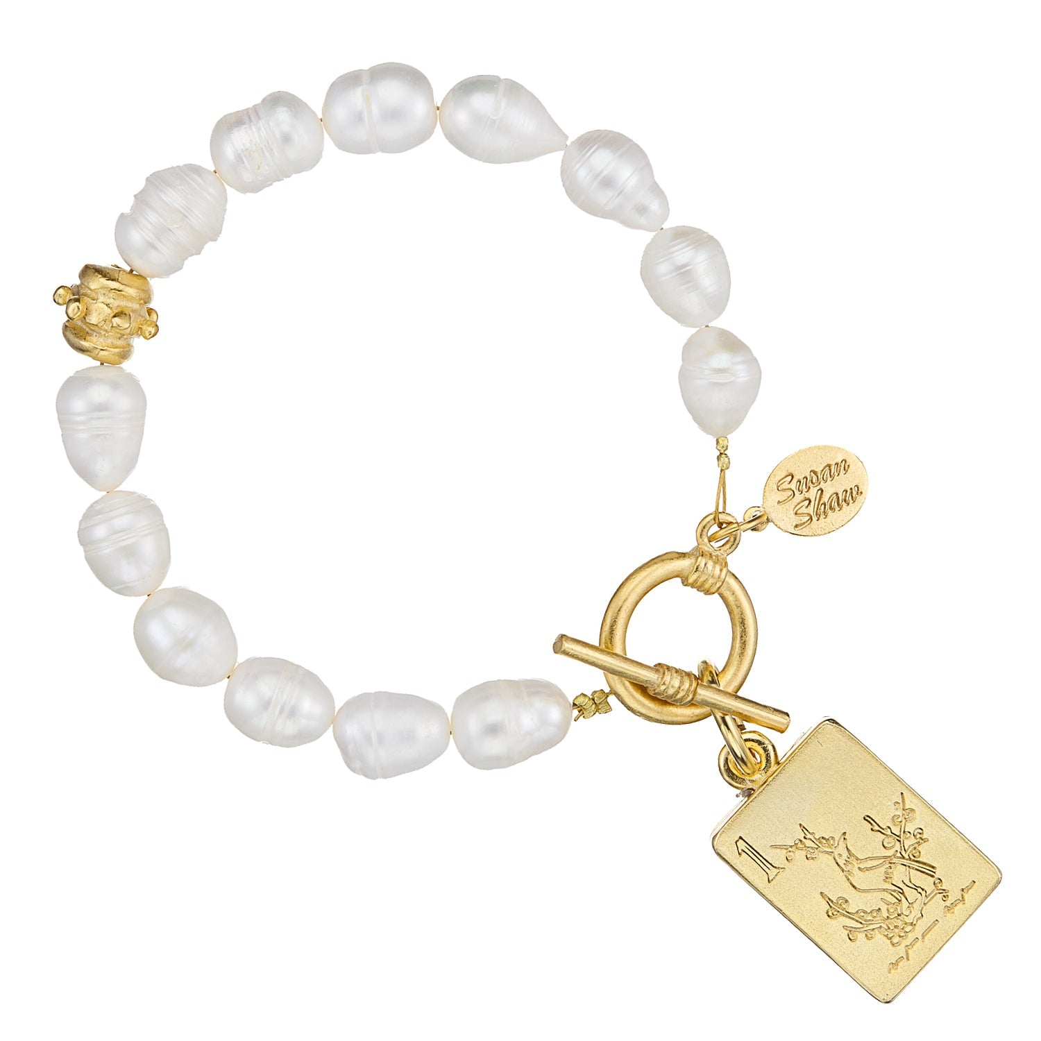Bird Bam Mahjong Pearl Bracelet