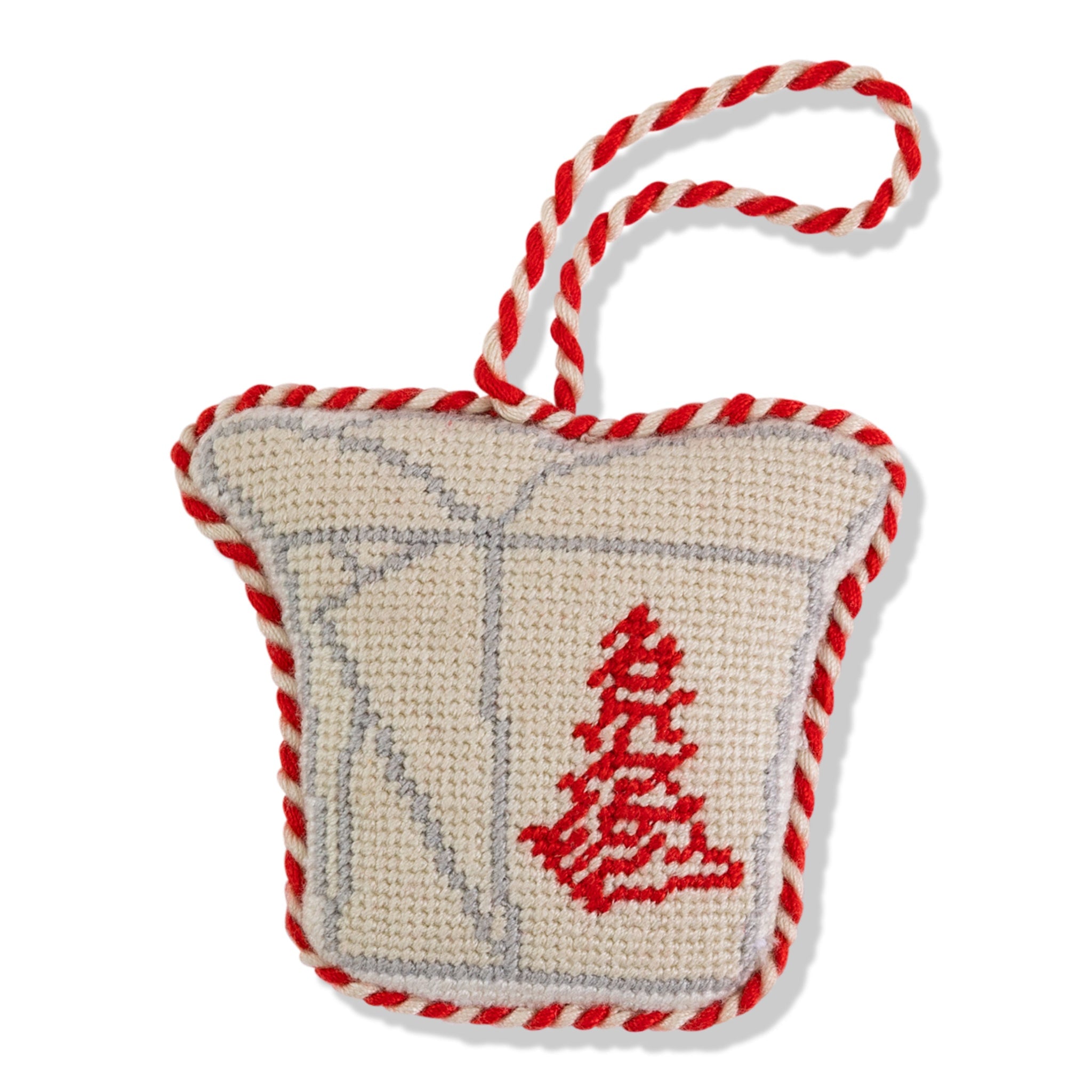Chinese Takeout BoxNeedlepoint Icon Ornament