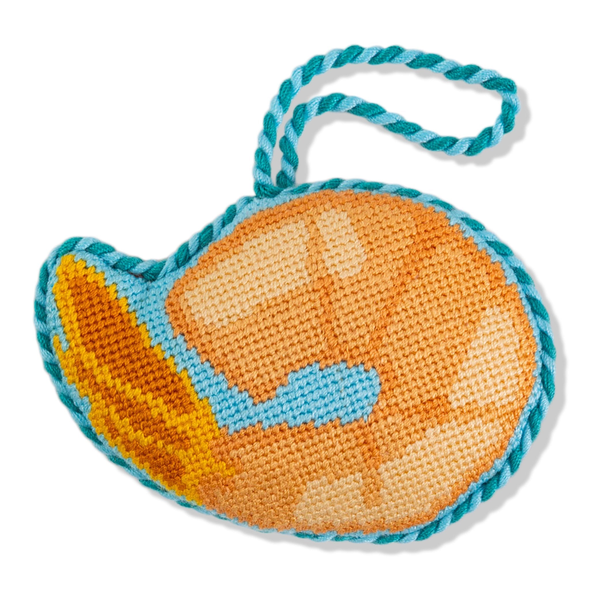 Cocktail Shrimp Needlepoint Icon Ornament