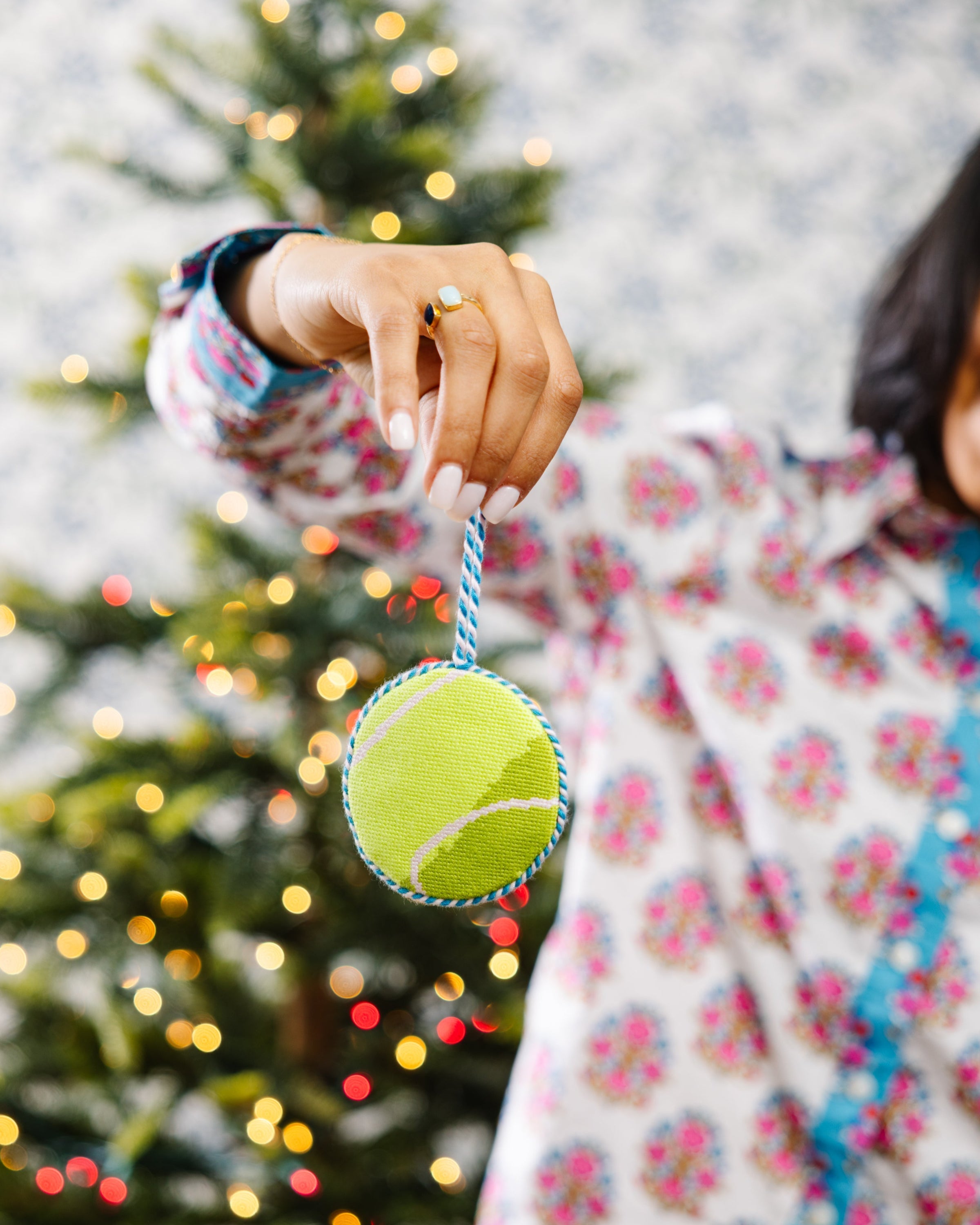 Tennis Ball Needlepoint Icon Ornament