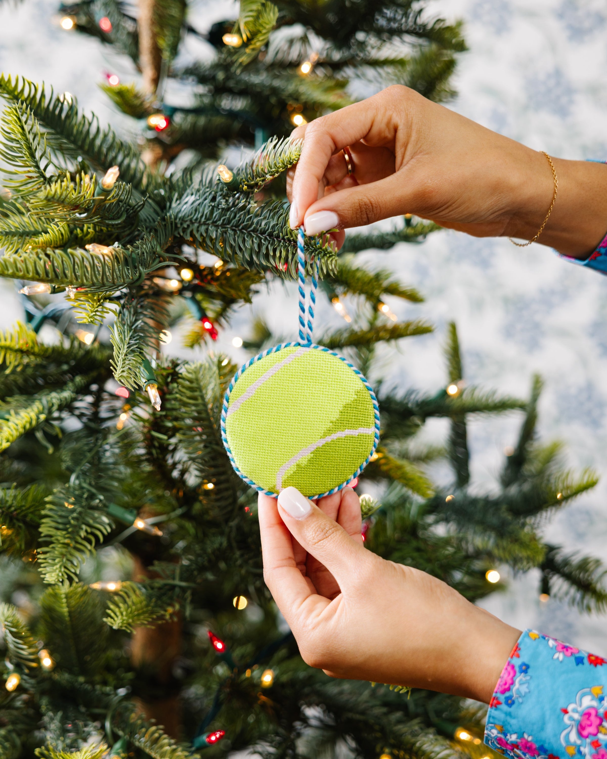 Tennis Ball Needlepoint Icon Ornament