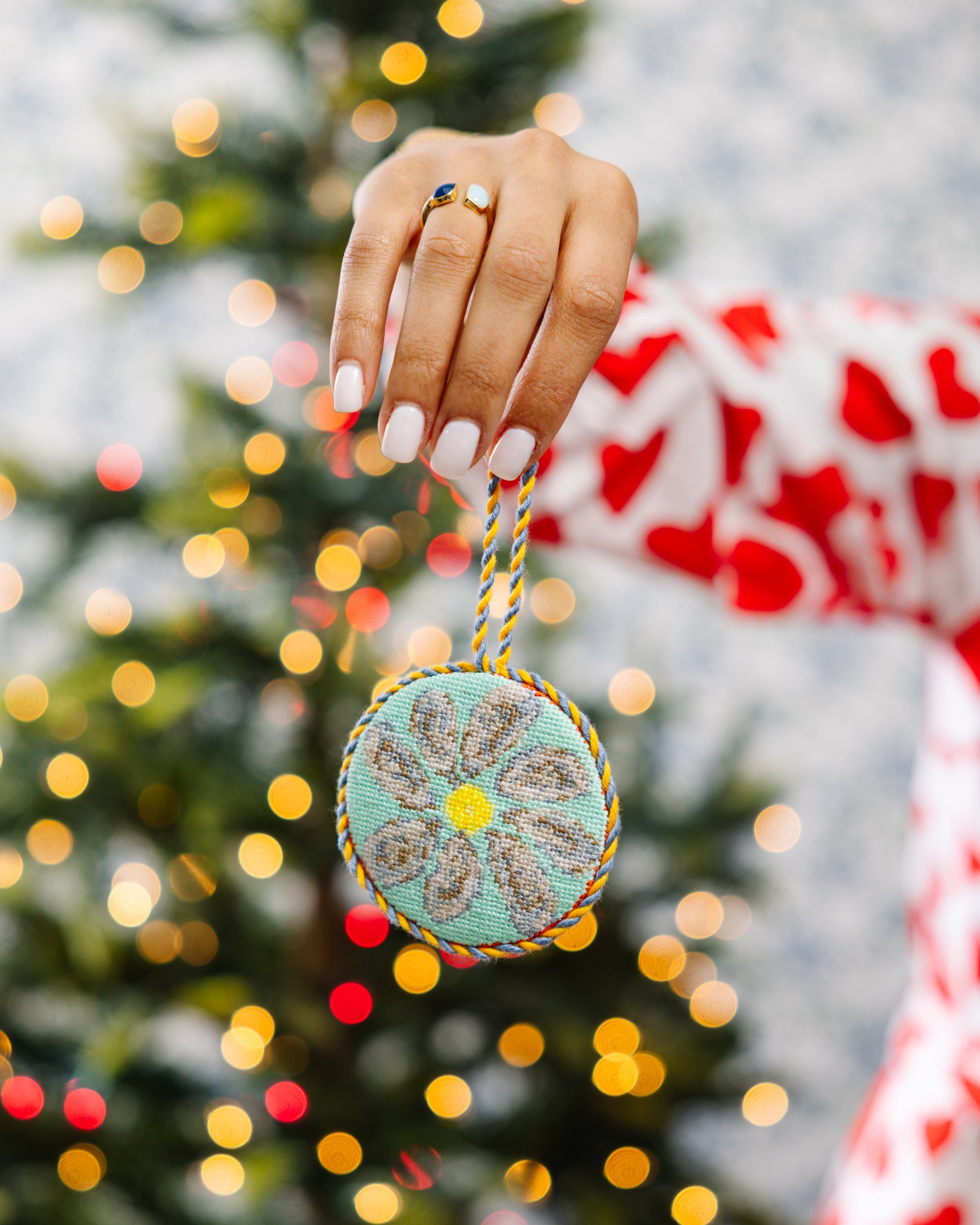 Oyster Needlepoint Icon Ornament