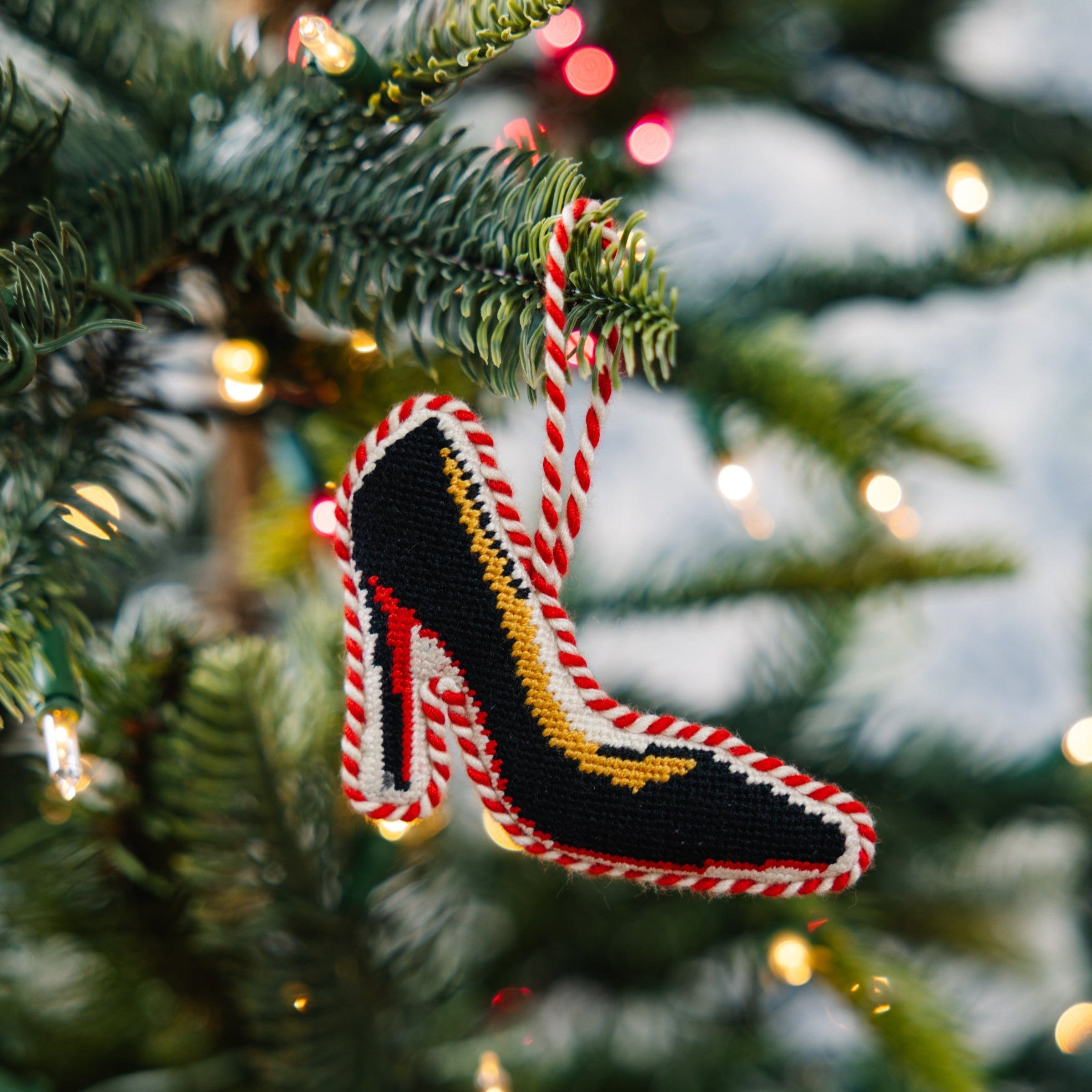 High Heel Needlepoint Icon Ornament