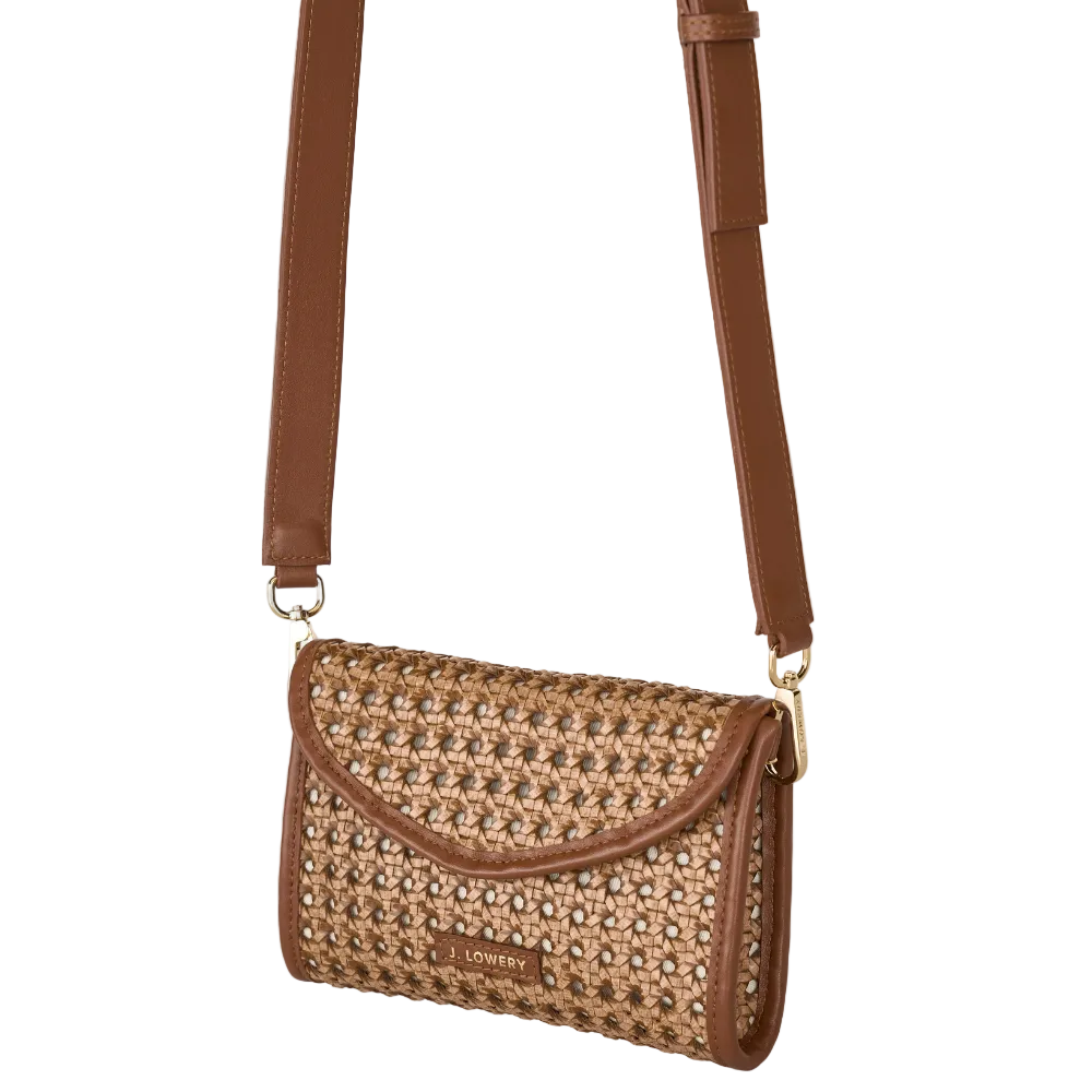 Byrdie Belt Bag in Brown Cane