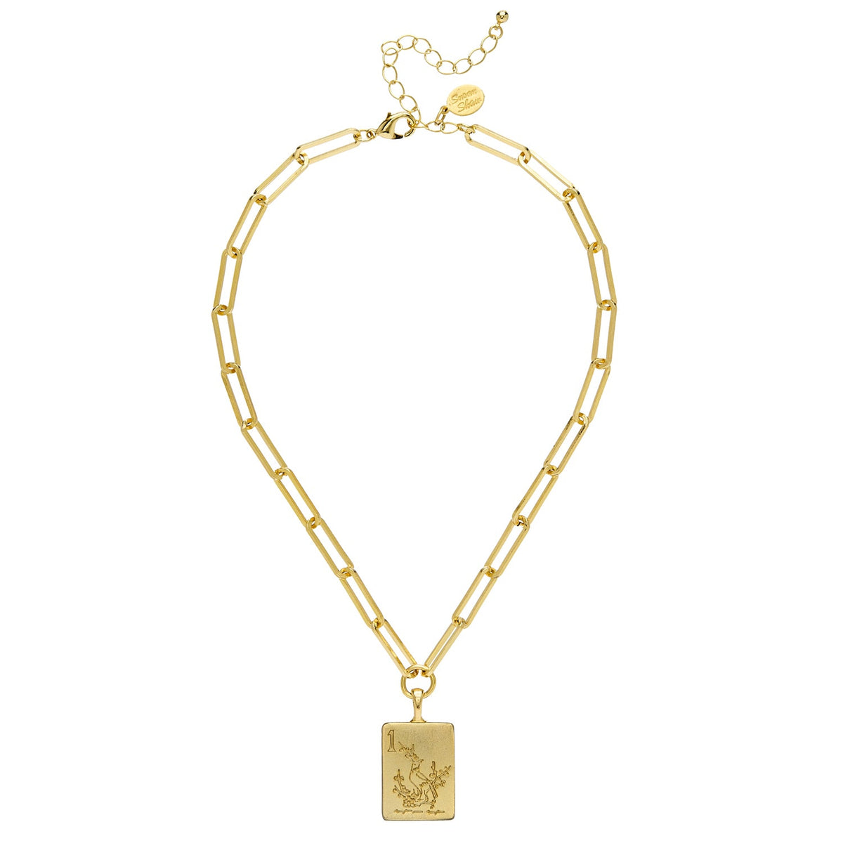 Bird Bam Mahjong Large Paperclip Necklace