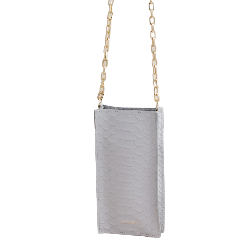 Phone Pouch in Dove Blue Python