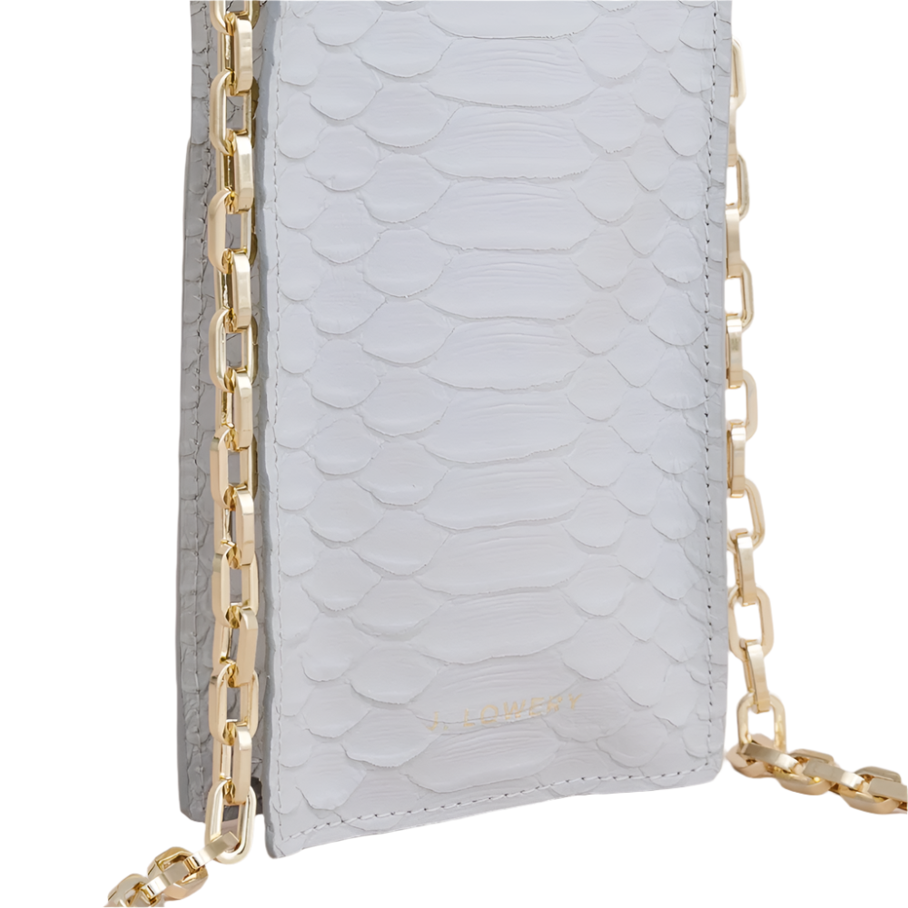 Phone Pouch in Dove Blue Python