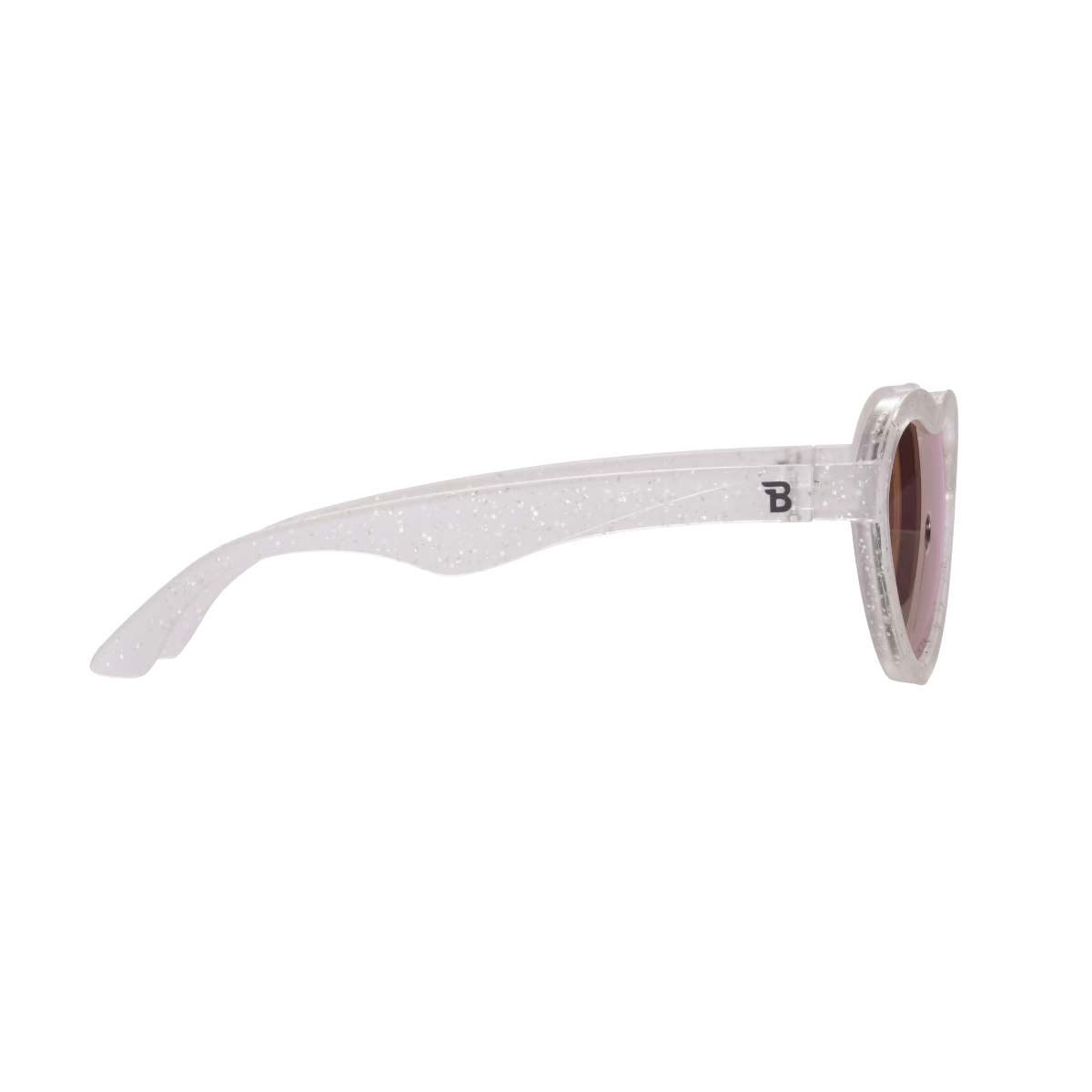 Silver Shimmer Heart | Pink Mirrored Lenses