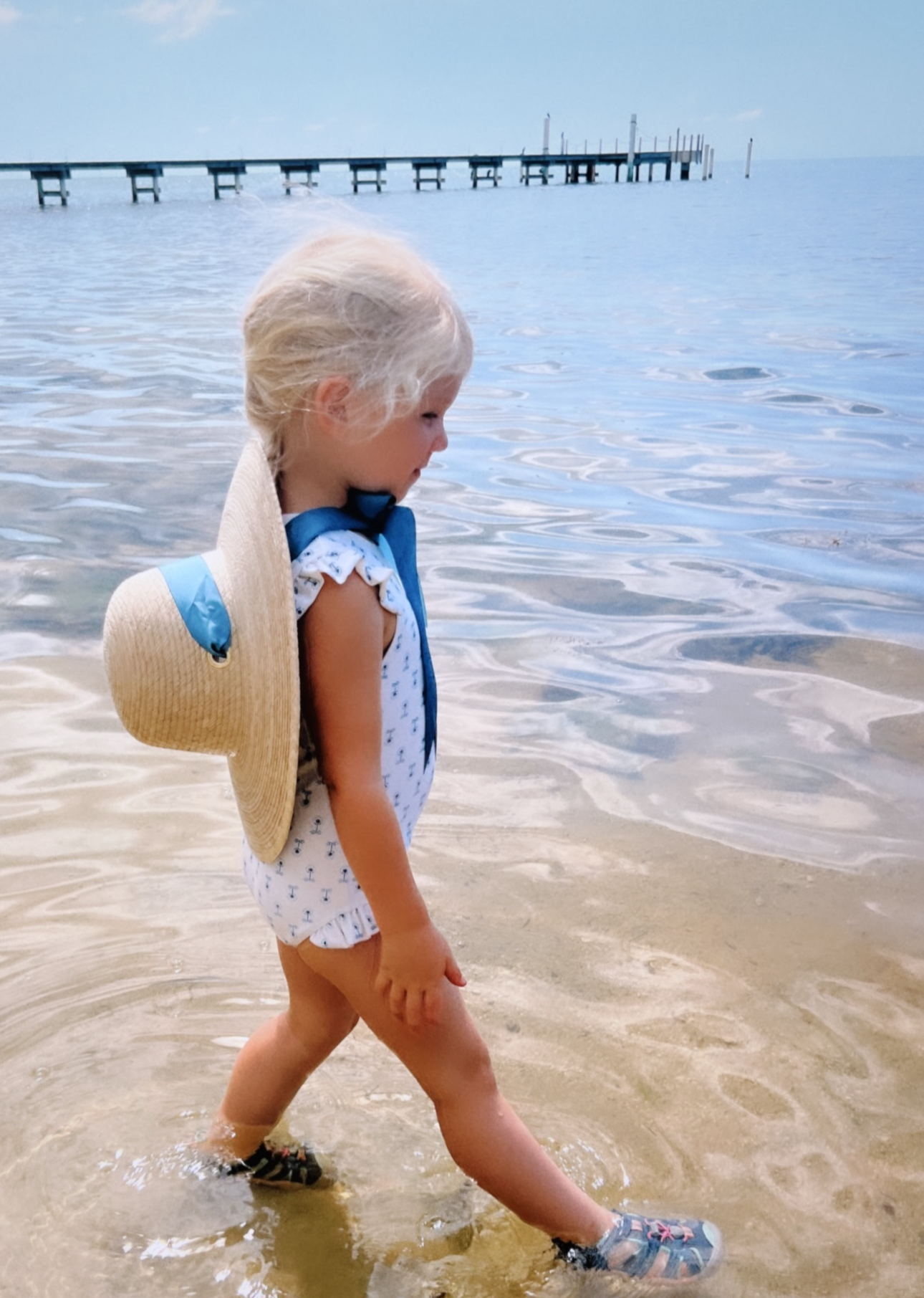 Buttercup Little Girl’s Hat - Thin Navy Grosgrain Ribbon
