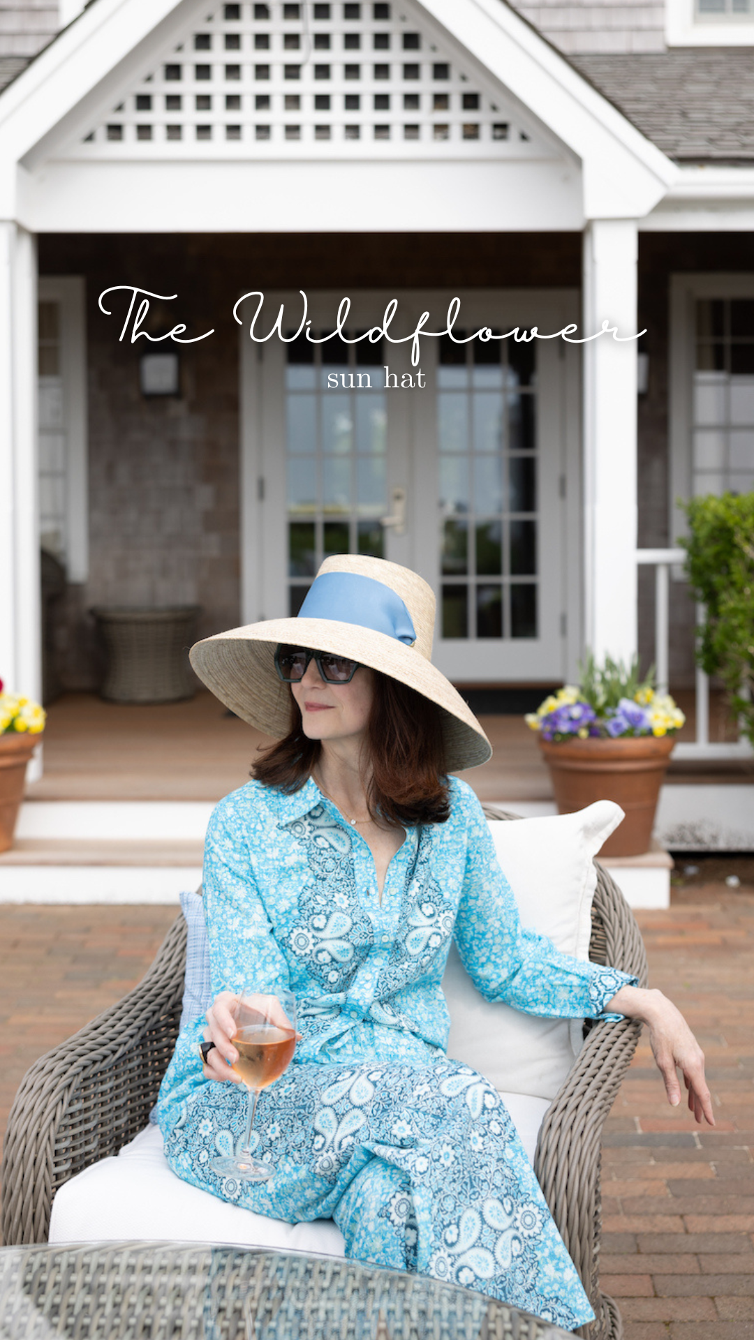 Wildflower Sun Hat - Olive Green Wide & Short Grosgrain Ribbon