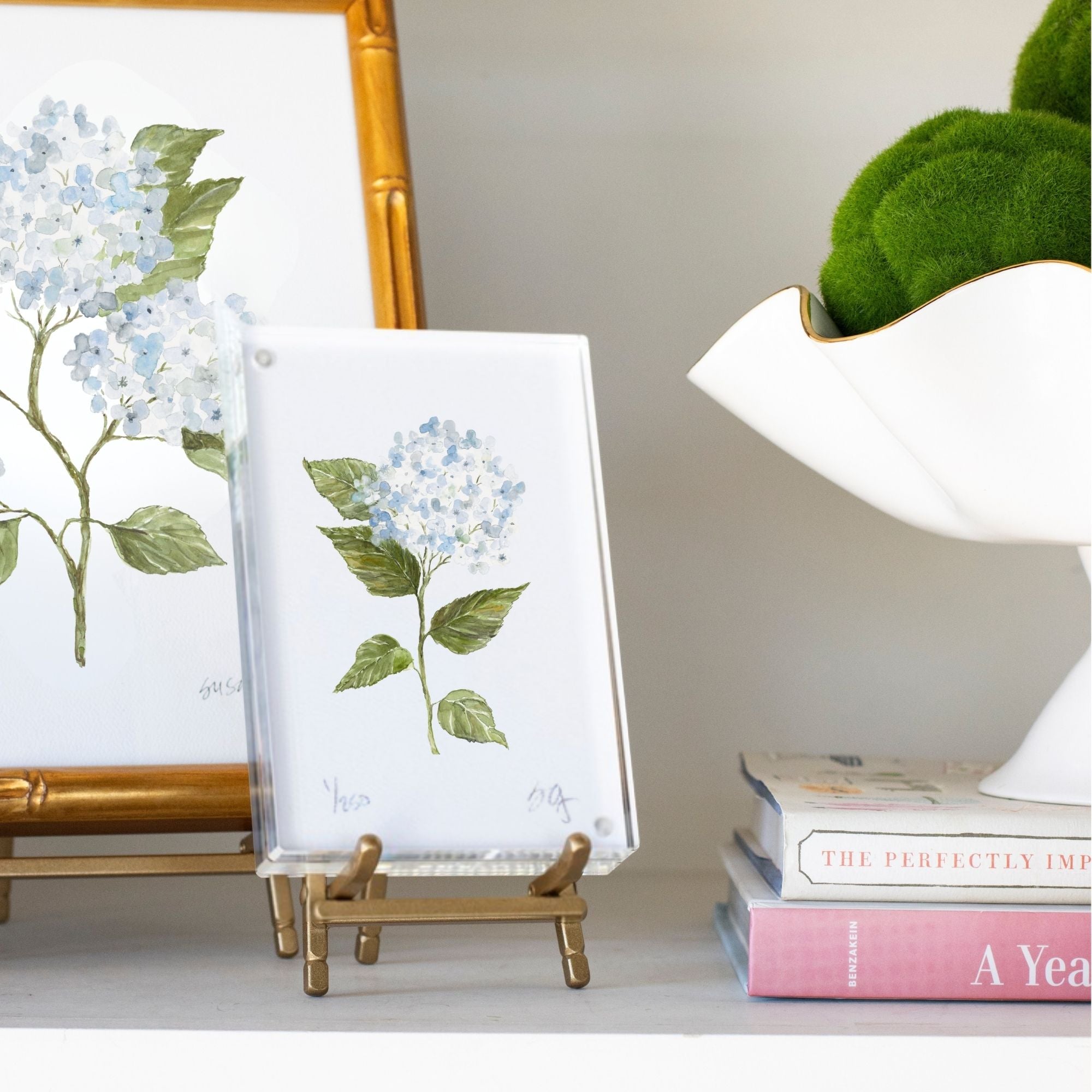4x6 Acrylic Framed Hydrangea Print No. 2 By Susan Gordon