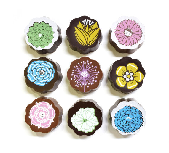 Flower Embellished Chocolates