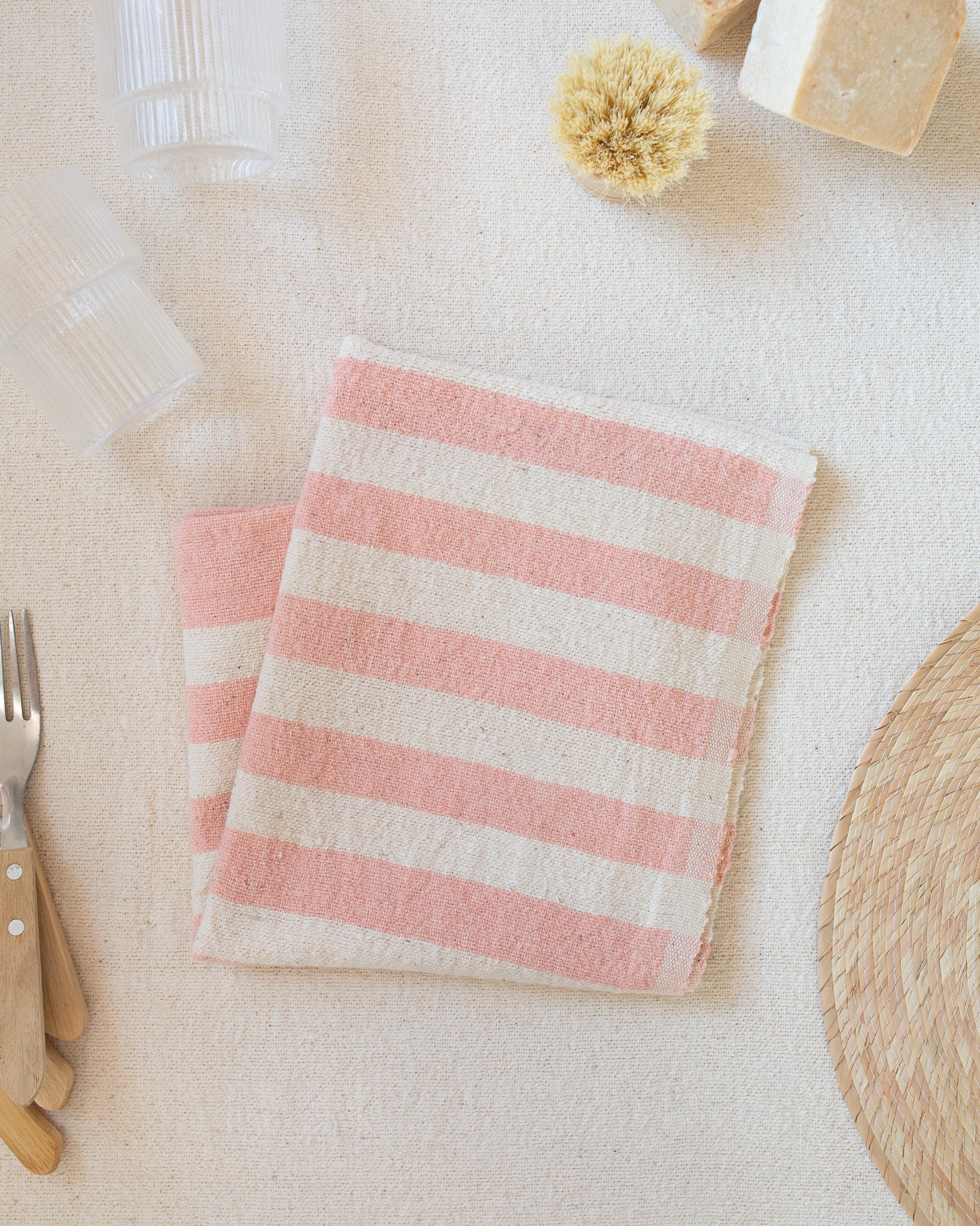Blush Stripe Hand Towel