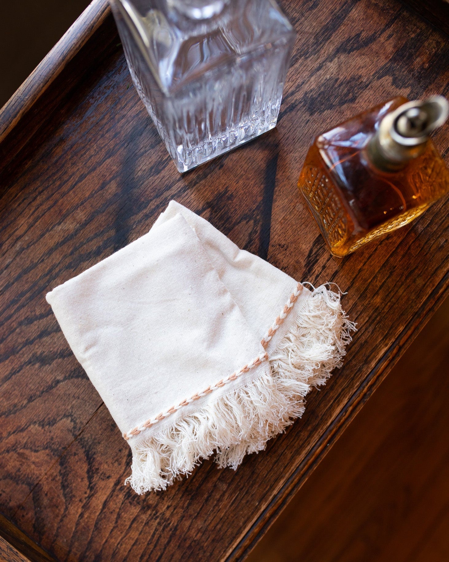 Tan Braid Detail Napkin | Set of 2