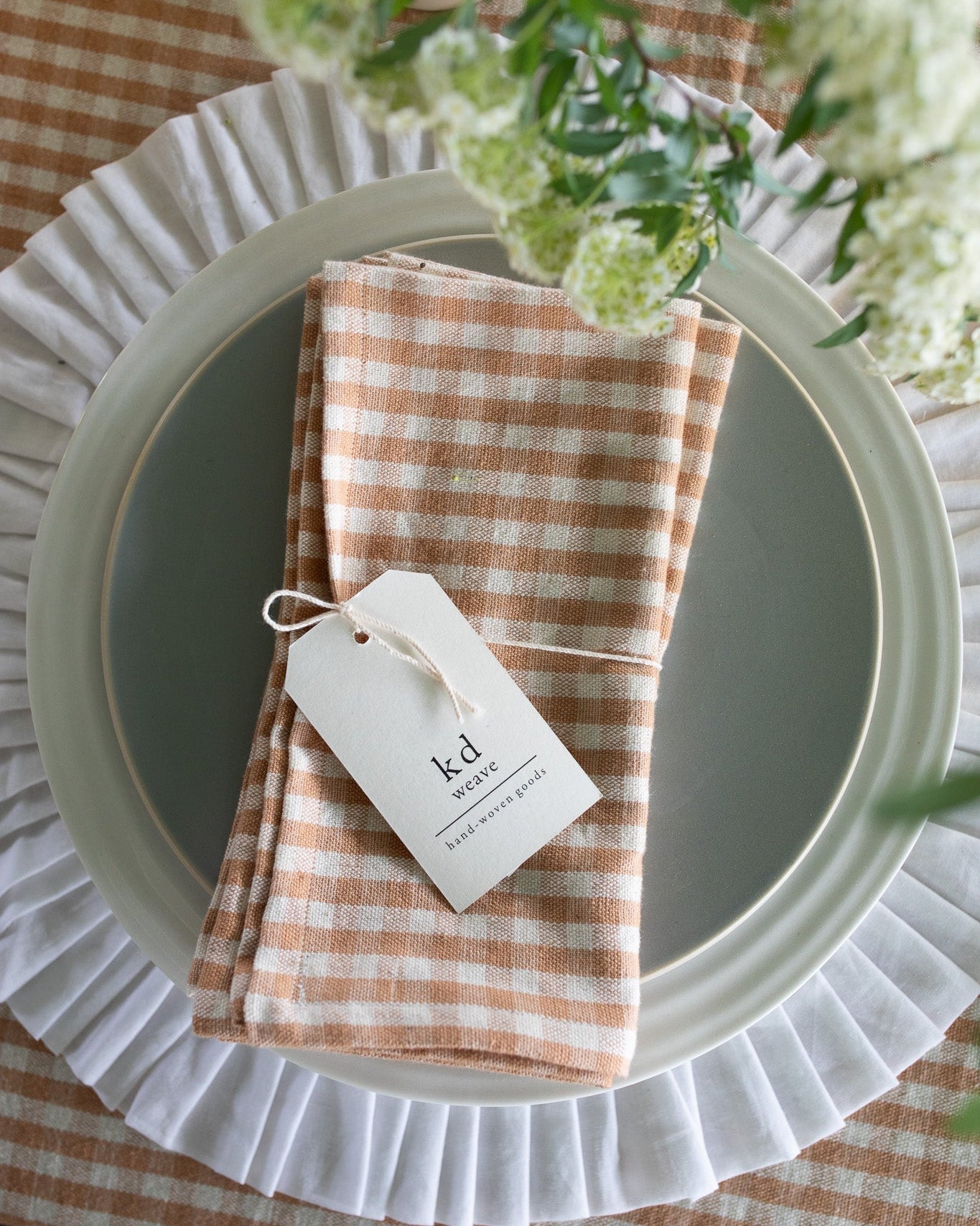 KD Weave Gingham Napkin - Thumbnail 5