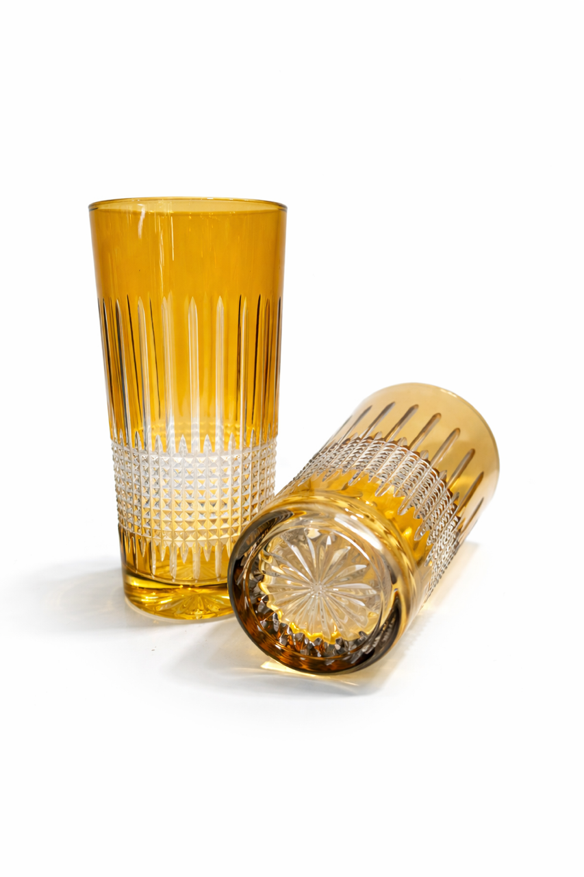 Miecz Crystal Red  Highball Glasses - Set of 2 yellow