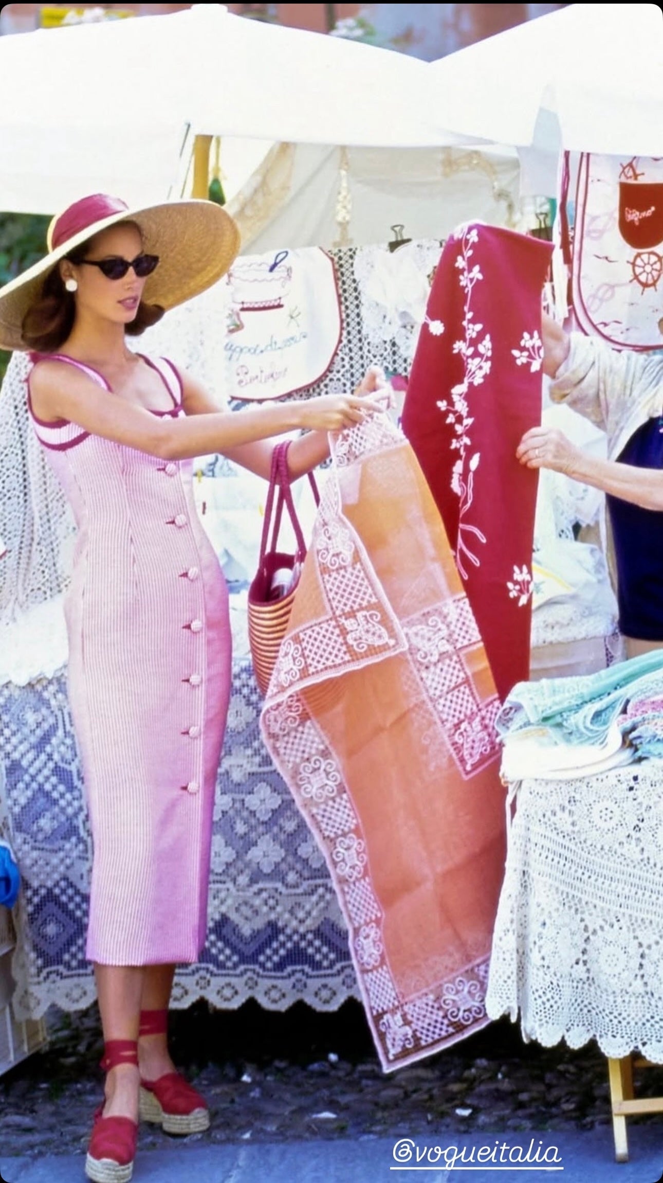 Daisy Sun Hat - Wide & Short Coral Grosgrain Ribbon