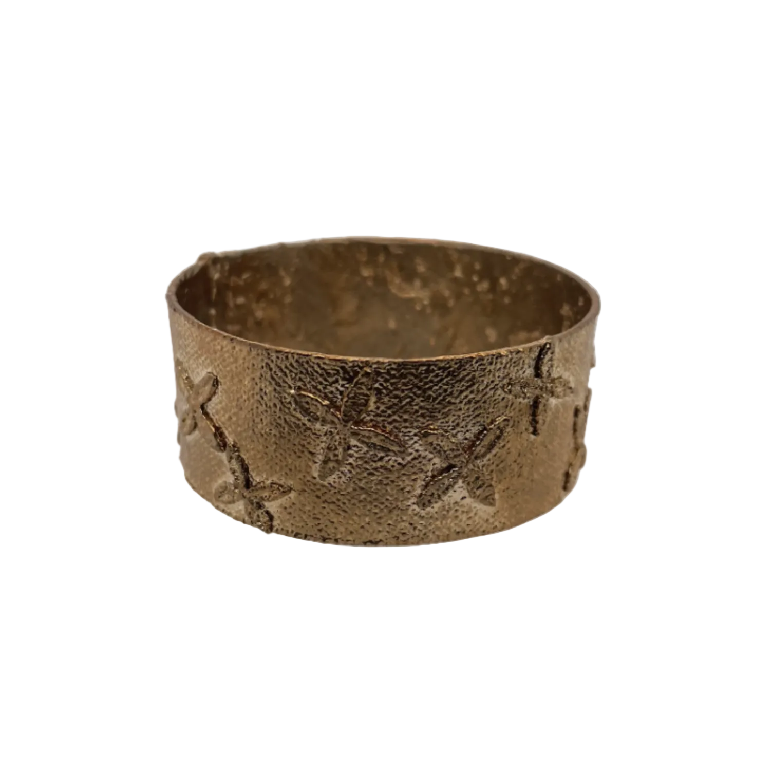 Bronze Canvas Bangle with "XX" Inlay