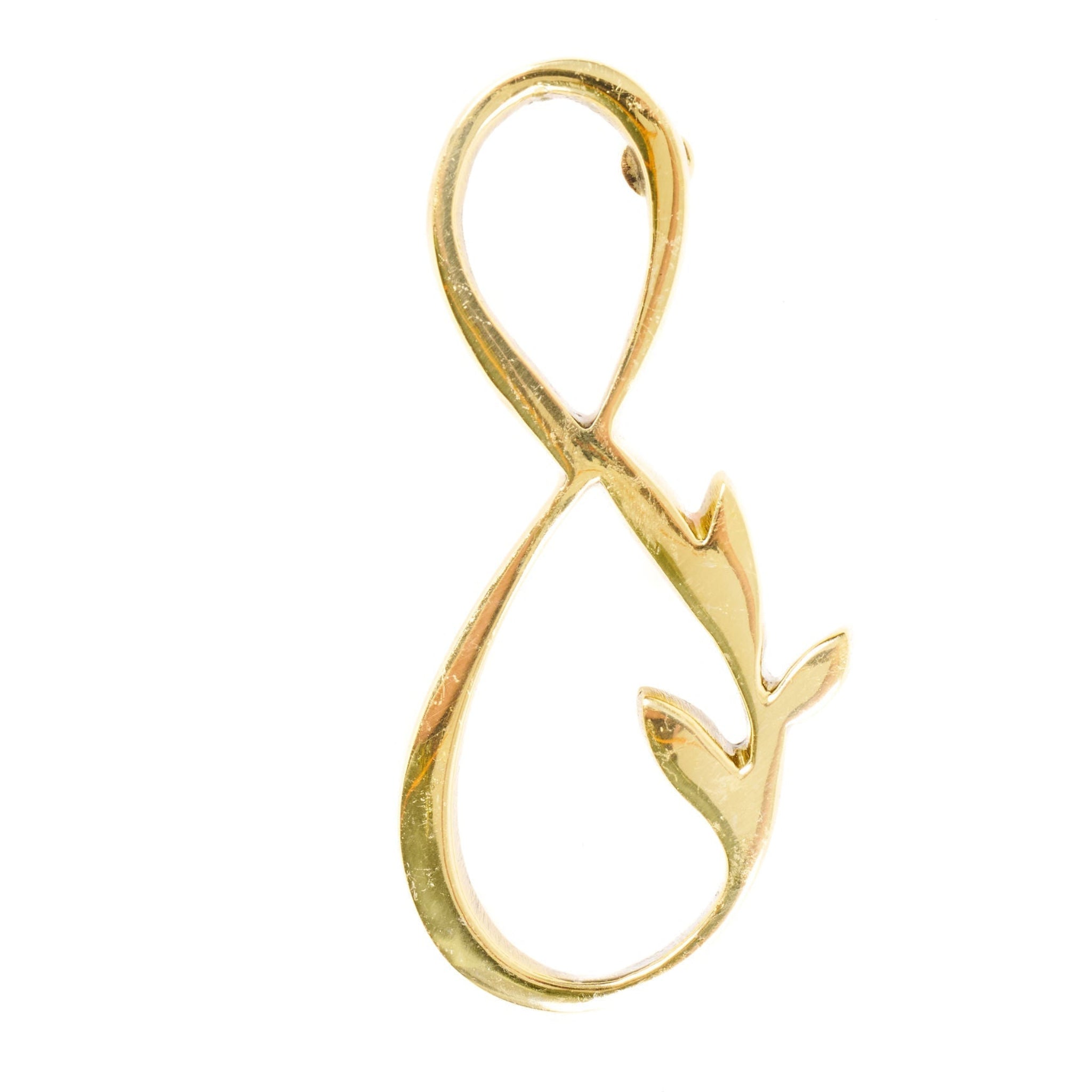 Leaf Flourish Brass House Numbers