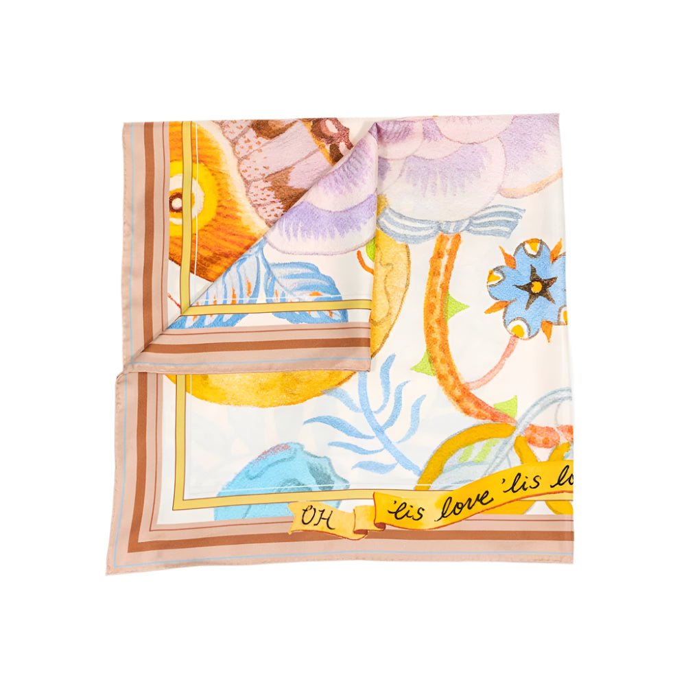 Garrulous Flowers Art Scarf