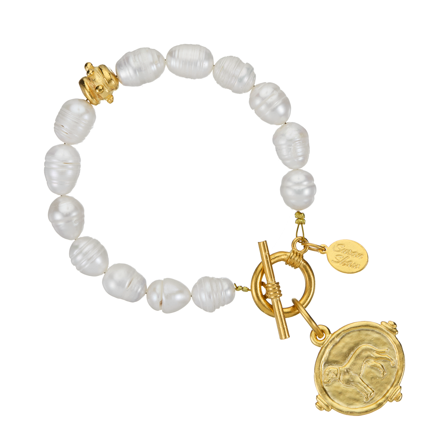 Retriever Pearl Toggle Bracelet