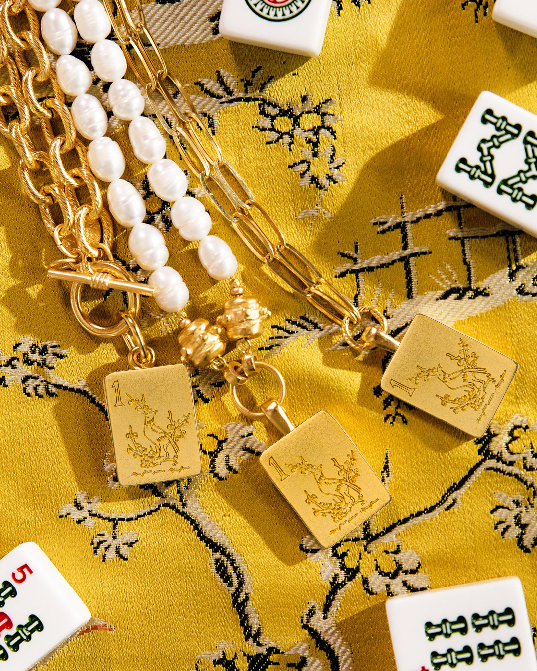Bird Bam Mahjong Large Paperclip Necklace