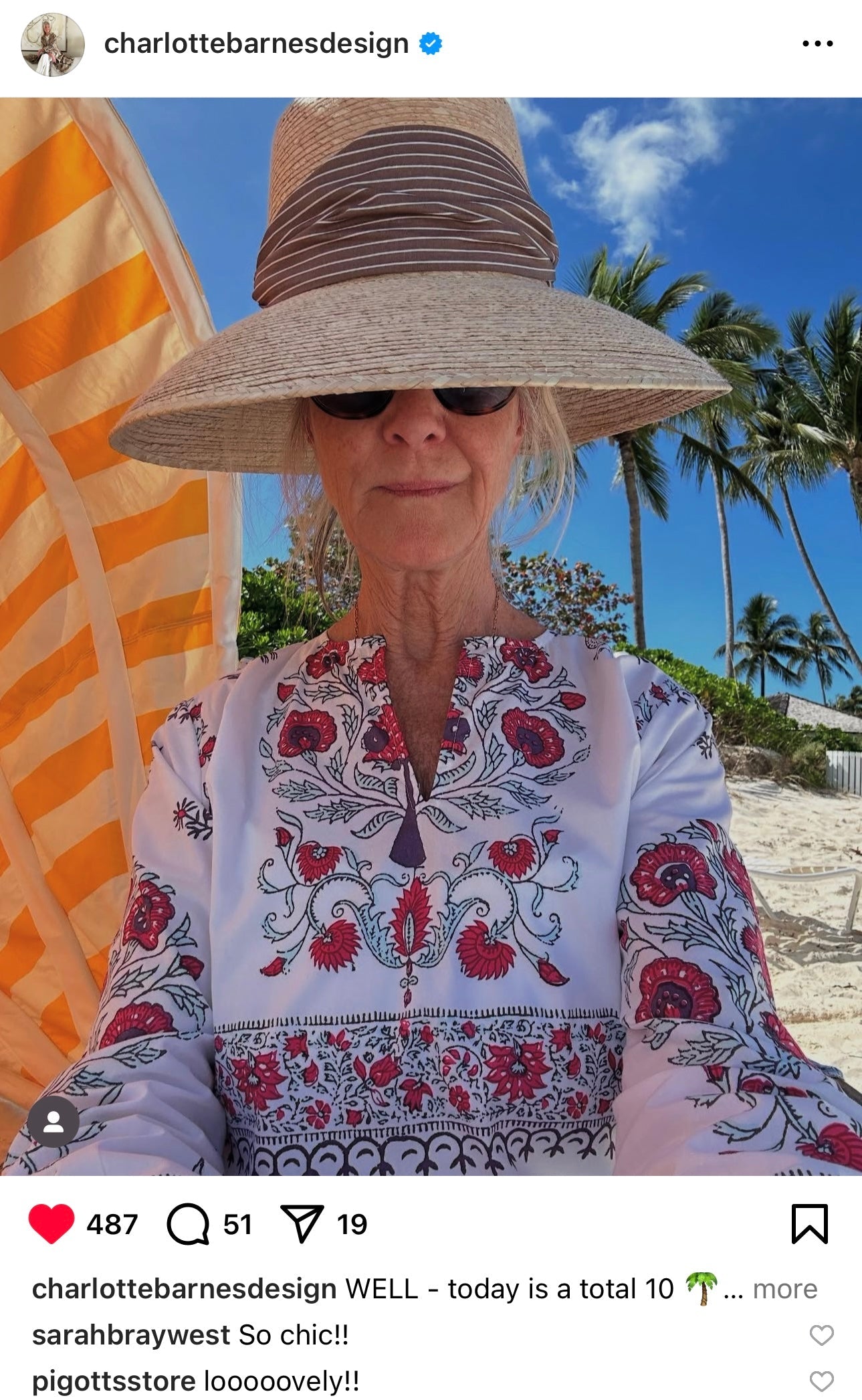 Wildflower Sun Hat - Long Brown Greek Key Ribbon with Rose Quartz Gemstone Toggle