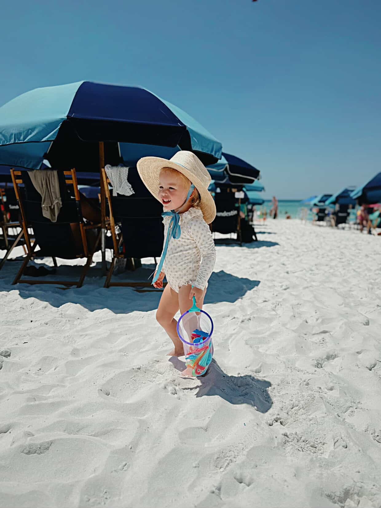 Mommy & Me Sun Hat Set - Hollyhock & Petunia - Long Olive Green Grosgrain Ribbon
