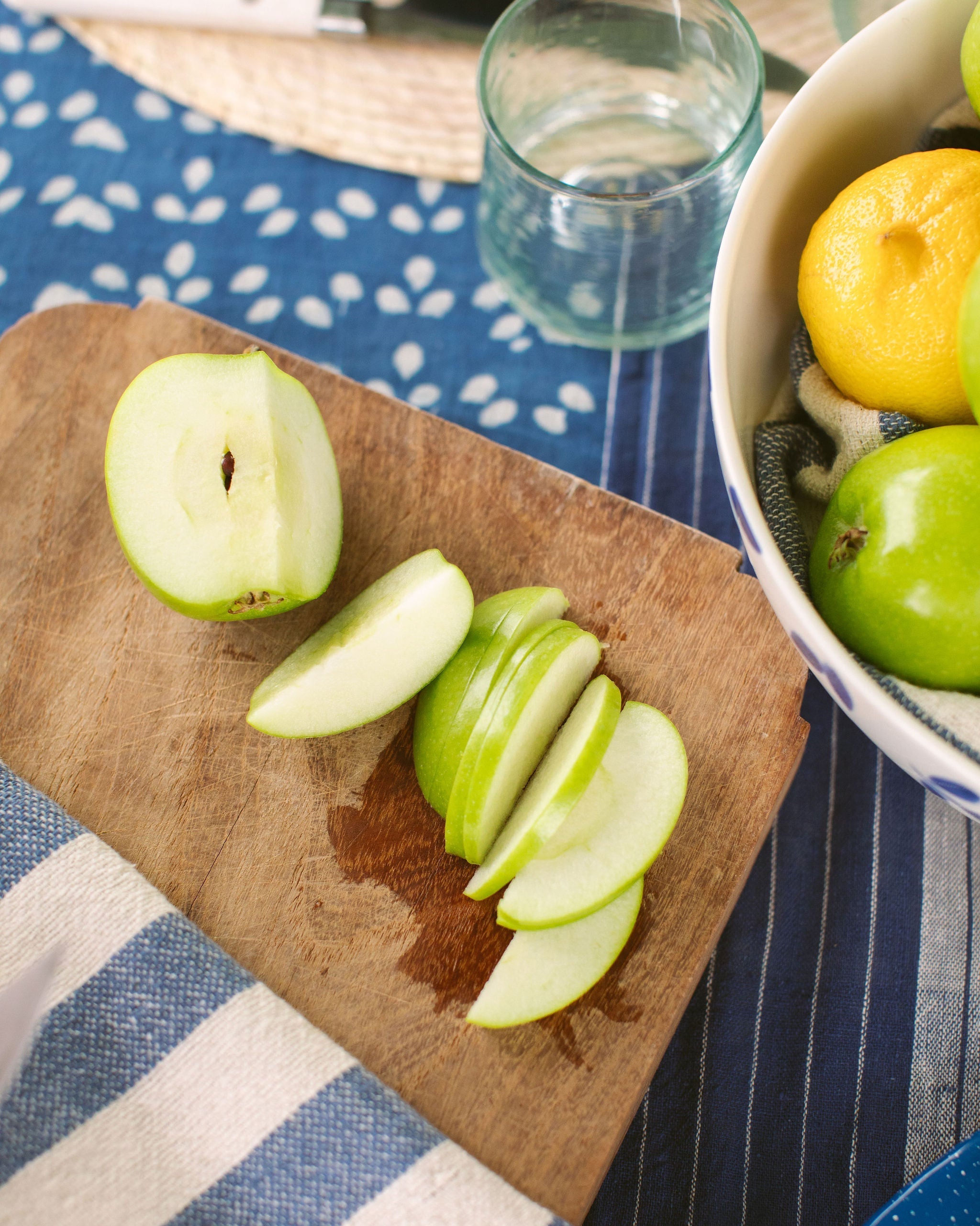 Chambray Stripe Hand Towel