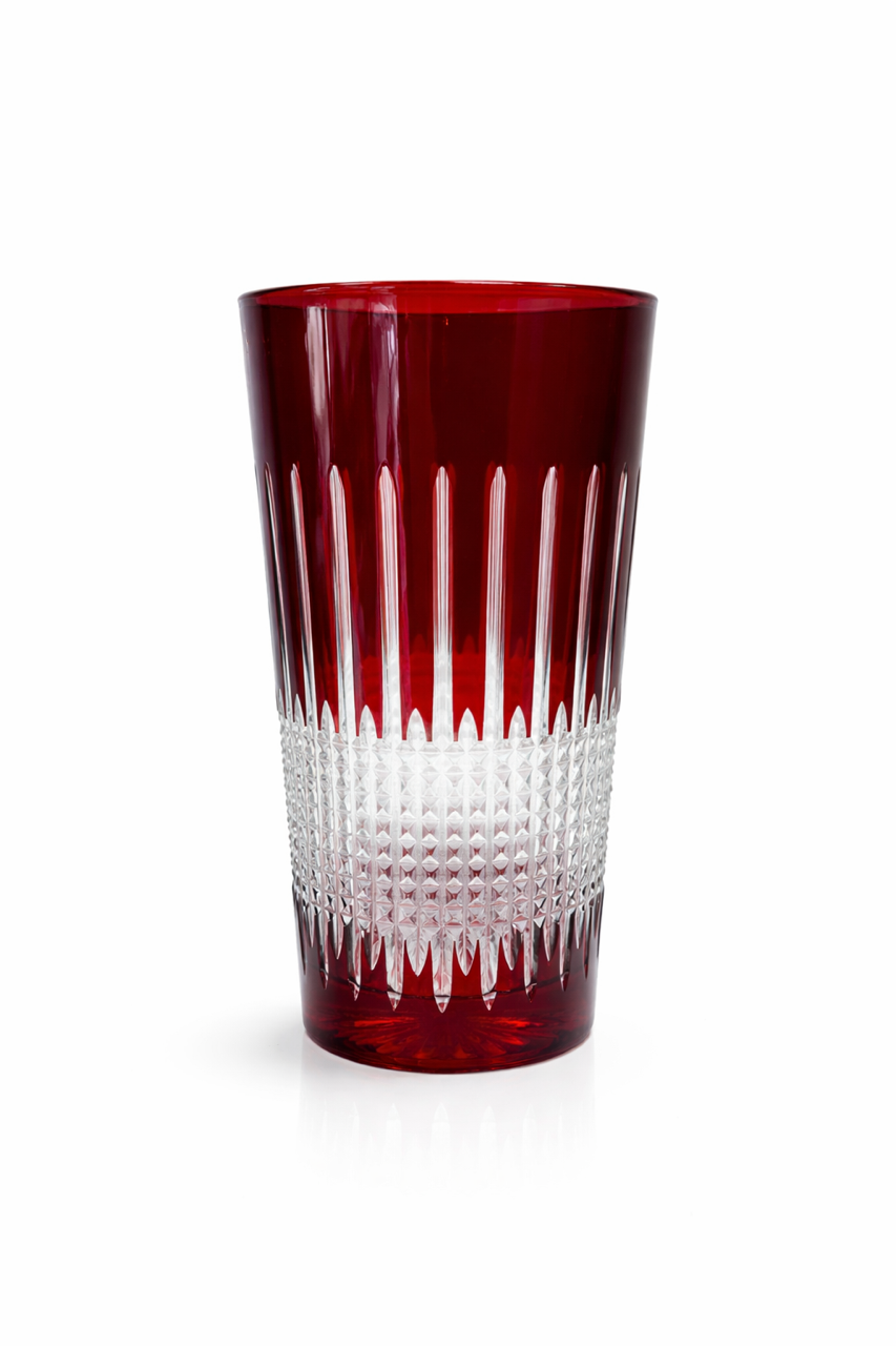 Miecz Crystal Red  Highball Glasses - Set of 2 red