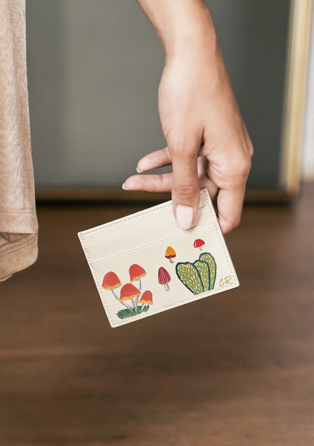 Mushroom Beige Cardholder