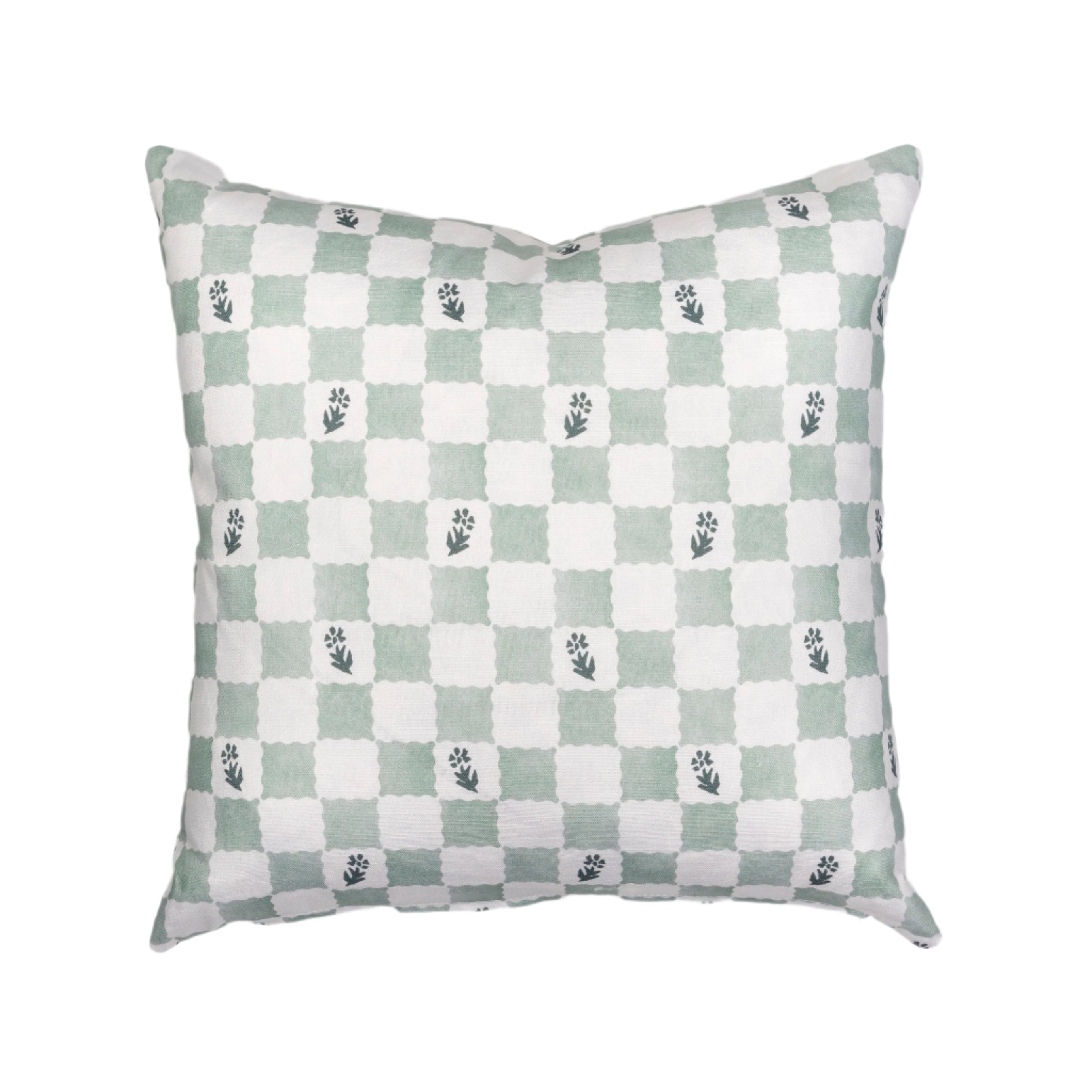 Check Fleur Pillow Cover