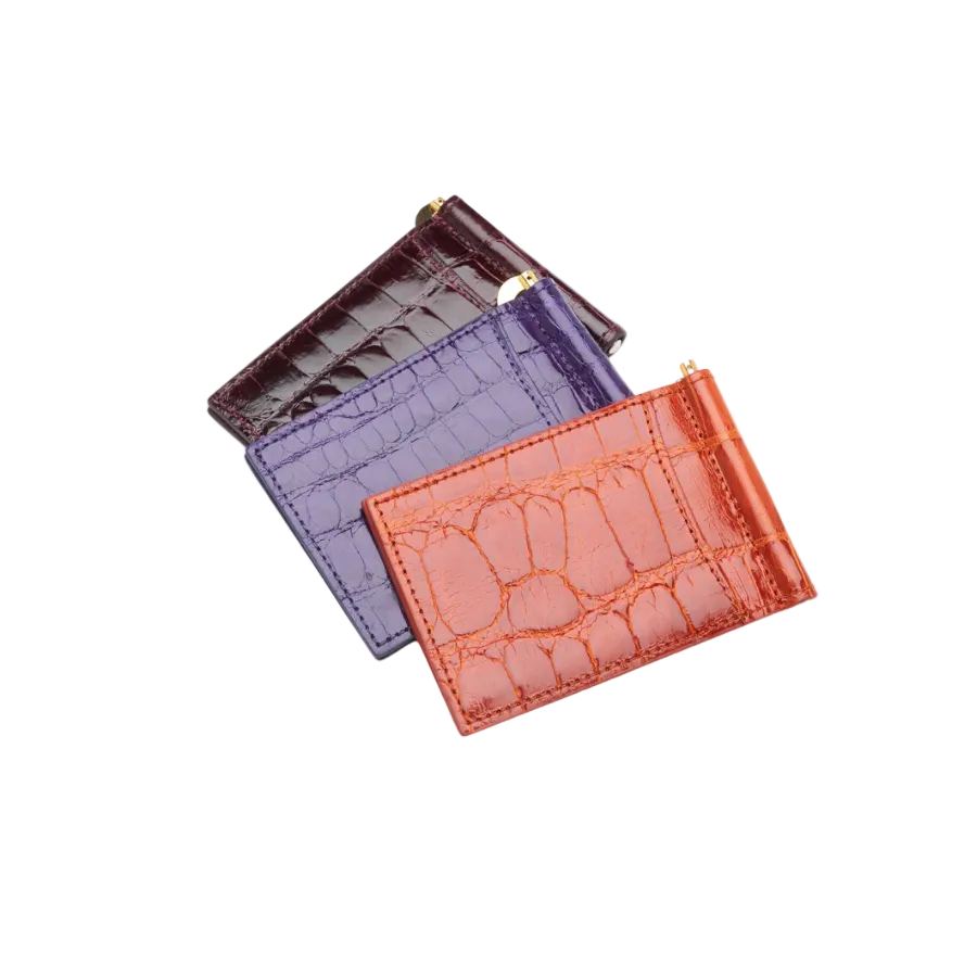 Roubaix Duncan Brass Money Clip Card Case