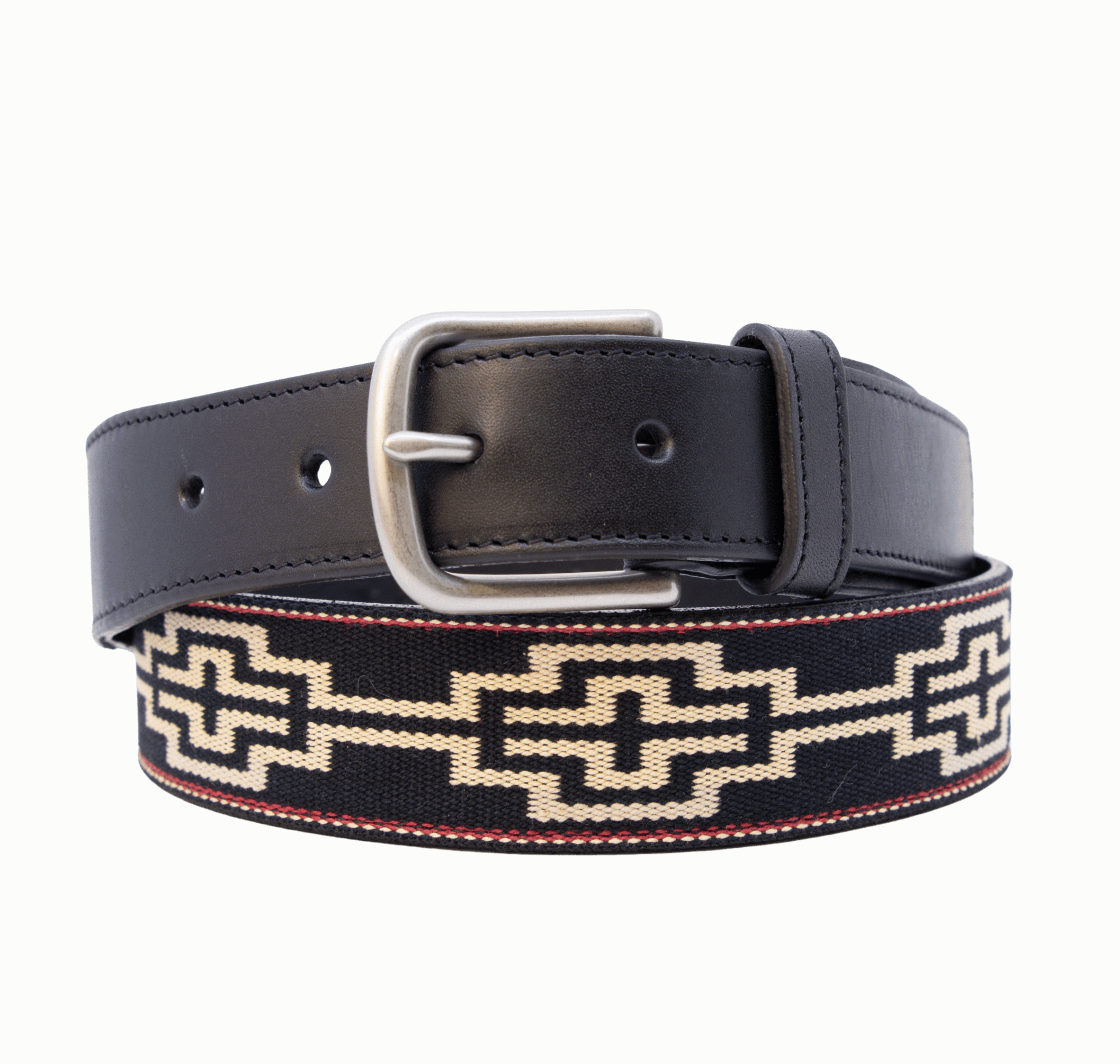 Limited Edition: Caballero Black Leather Woven Belt