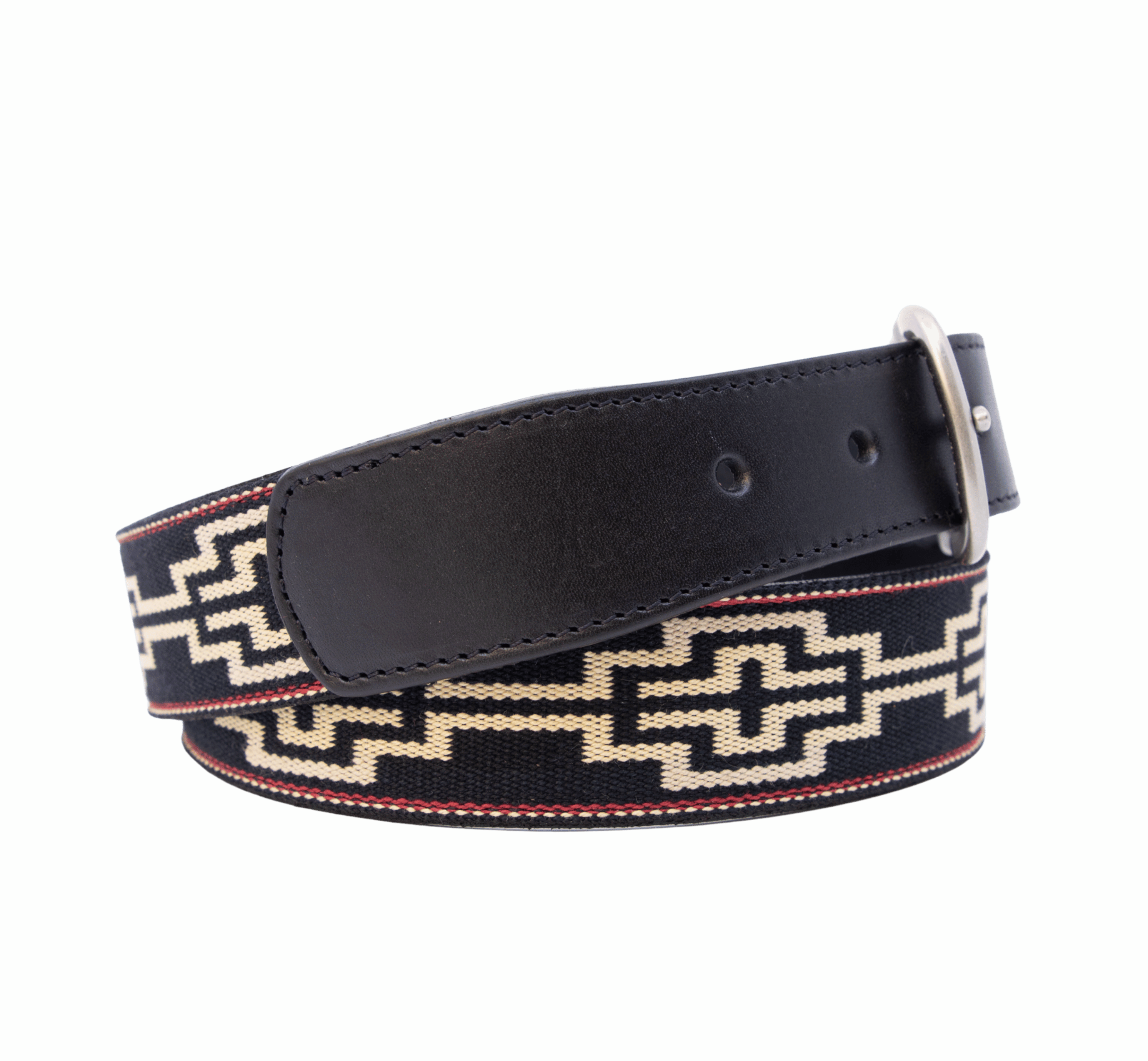 Limited Edition: Caballero Black Leather Woven Belt
