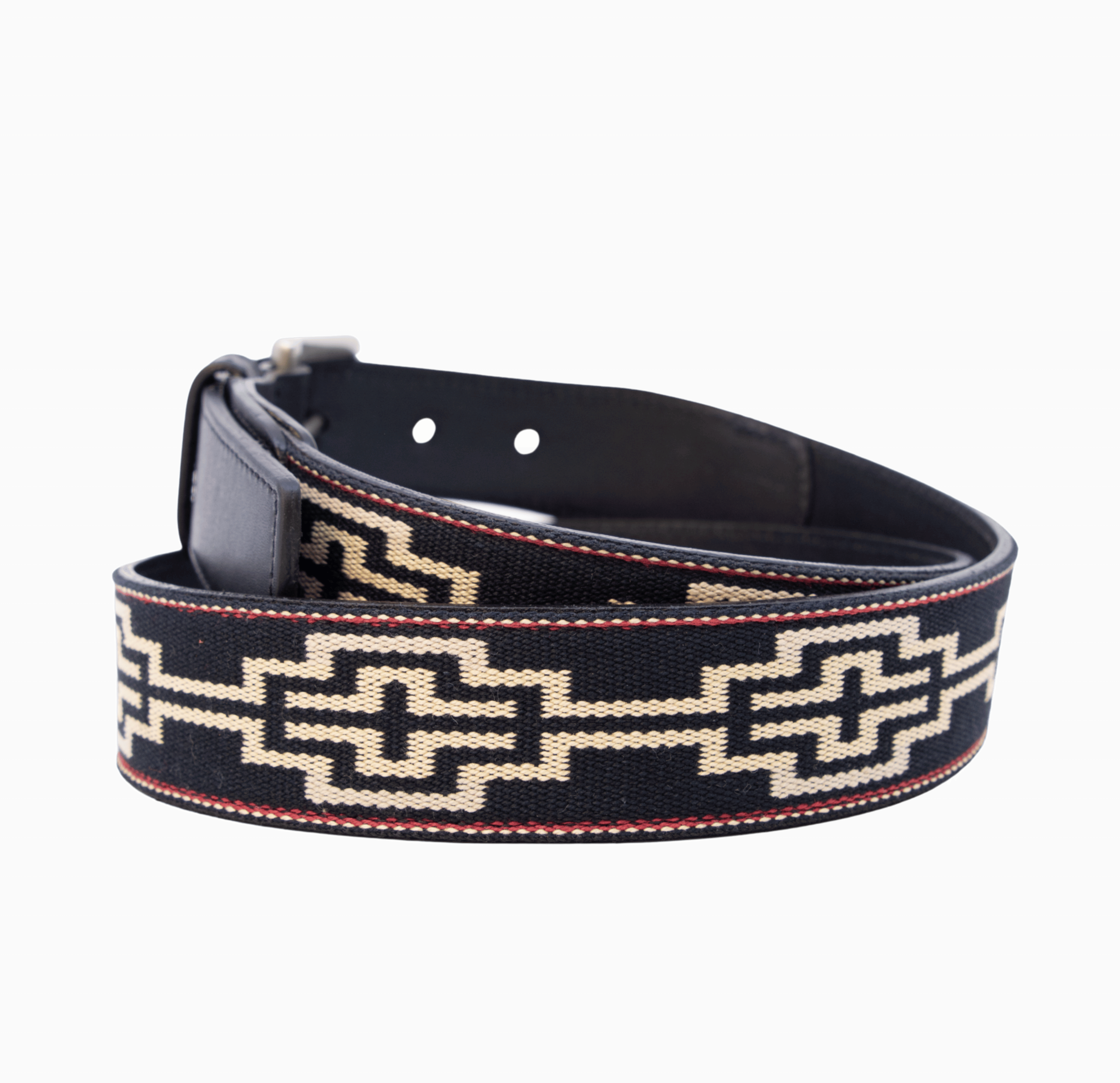 Limited Edition: Caballero Black Leather Woven Belt