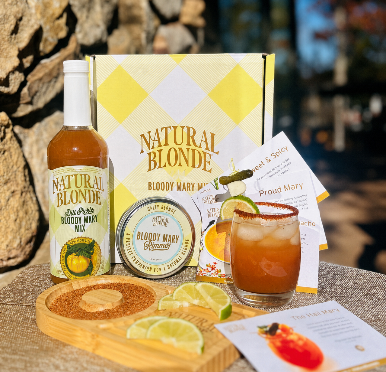 Natural Blonde Bloody Mary Mix and Salt Rimmer - Gift Set