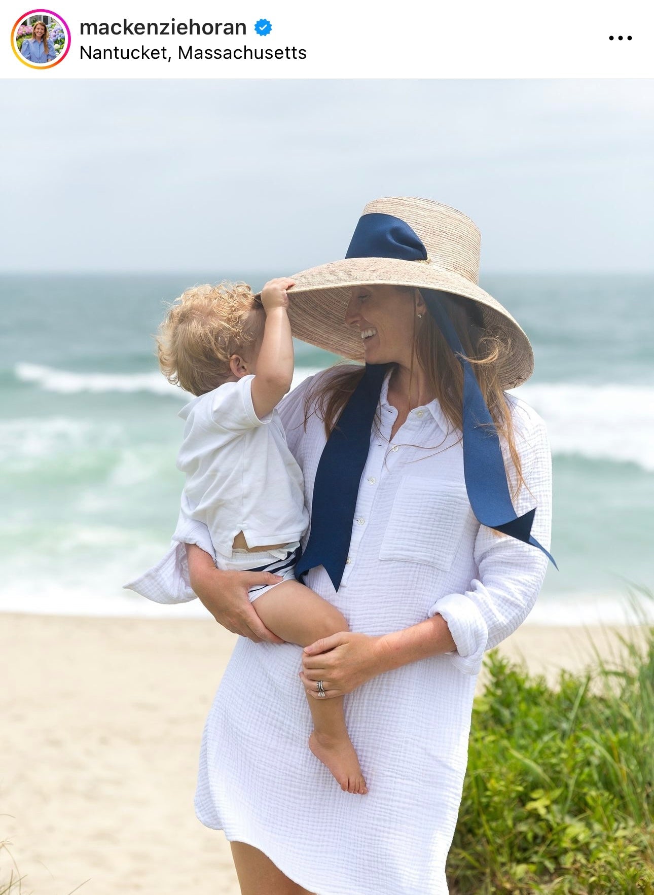 Wildflower Sun Hat - Long Brown Greek Key Ribbon with Rose Quartz Gemstone Toggle