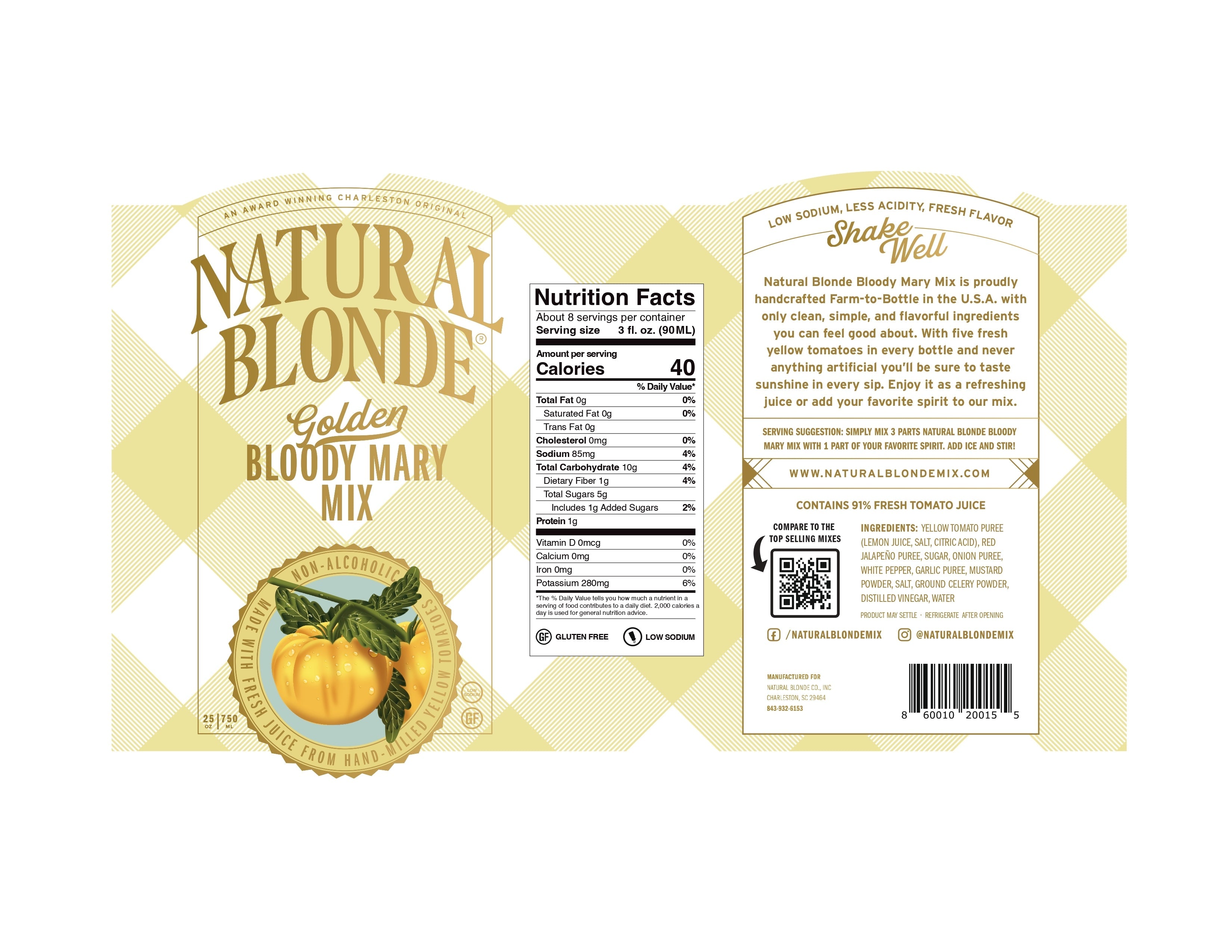 Natural Blonde 3 Golden/3 Spicy Bloody Mary Mix 6-Pack