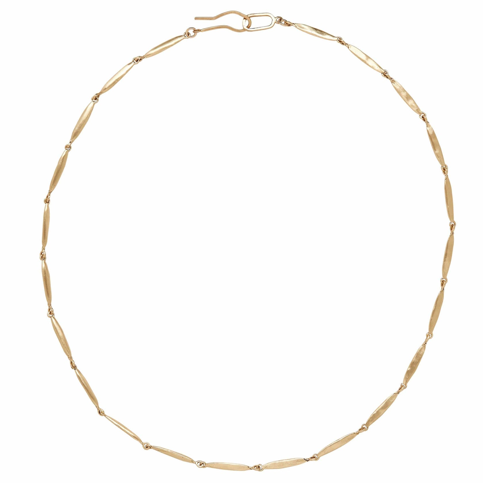 Grain Bronze Link Necklace